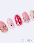 Tsumekira [sg] Butterfly Silhouette Pink Gold (For Gel) SG-BSA-104