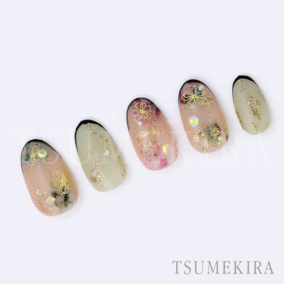 Tsumekira [sg] Line Flower Gold SG-LNF-001