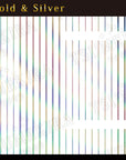 Tsumekira [sg] Pin Stripe Rainbow SG-PIN-203 [While Supplies Last]