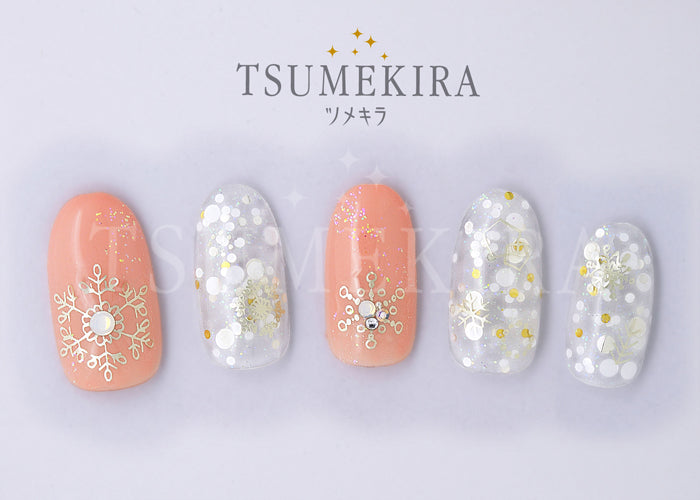 Tsumekira [sg] Snow Crystal 8 White Gold SG-YUK-802 [While Supplies Last]