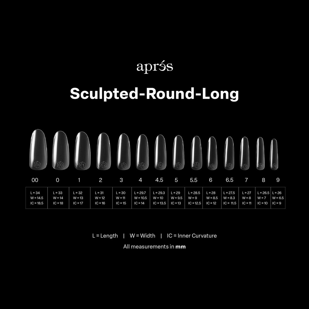 GEL-X® SCULPTED ROUND BOX OF TIPS - PRO (600PCS)