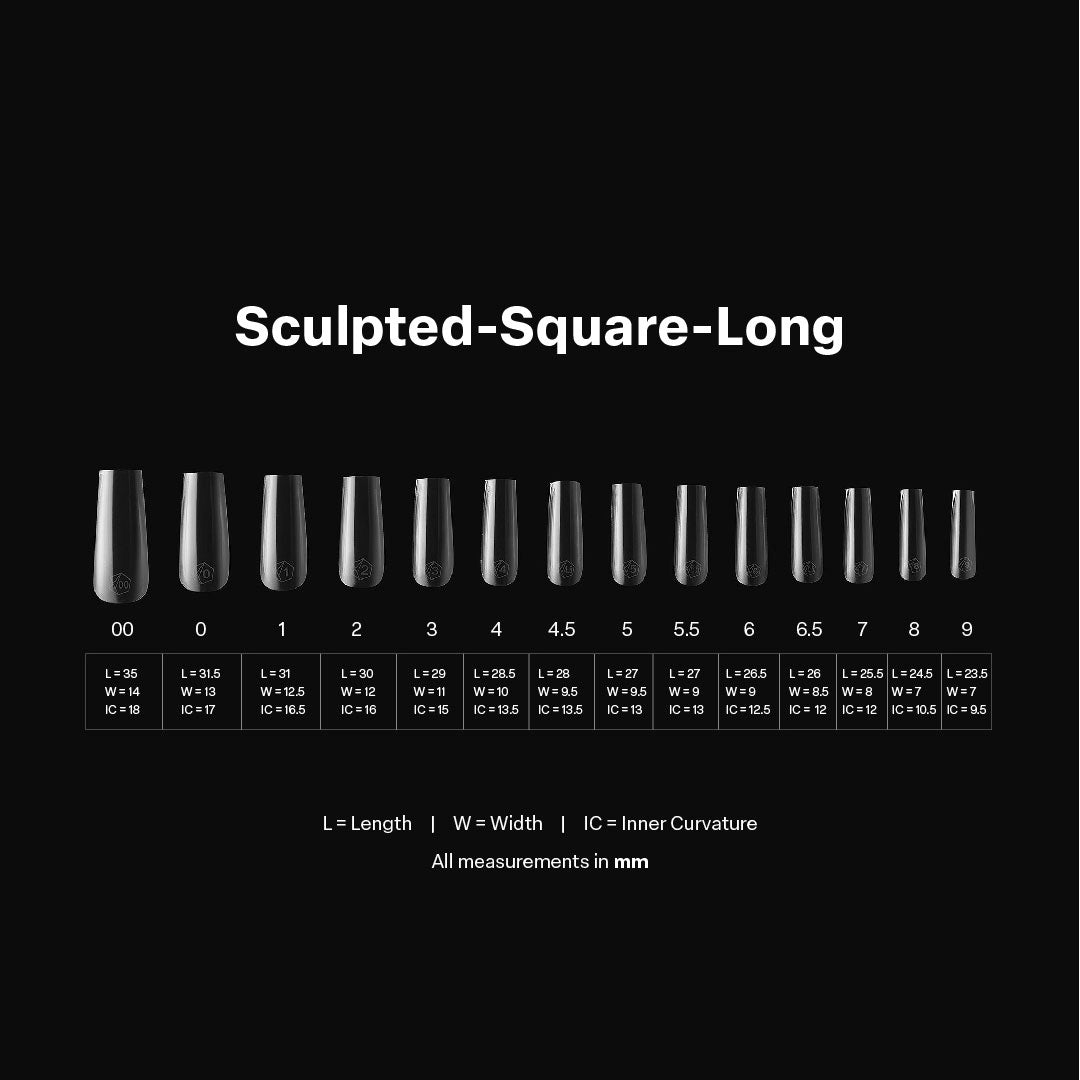 GEL-X® SCULPTED SQUARE BOX OF TIPS - PRO (600PCS)