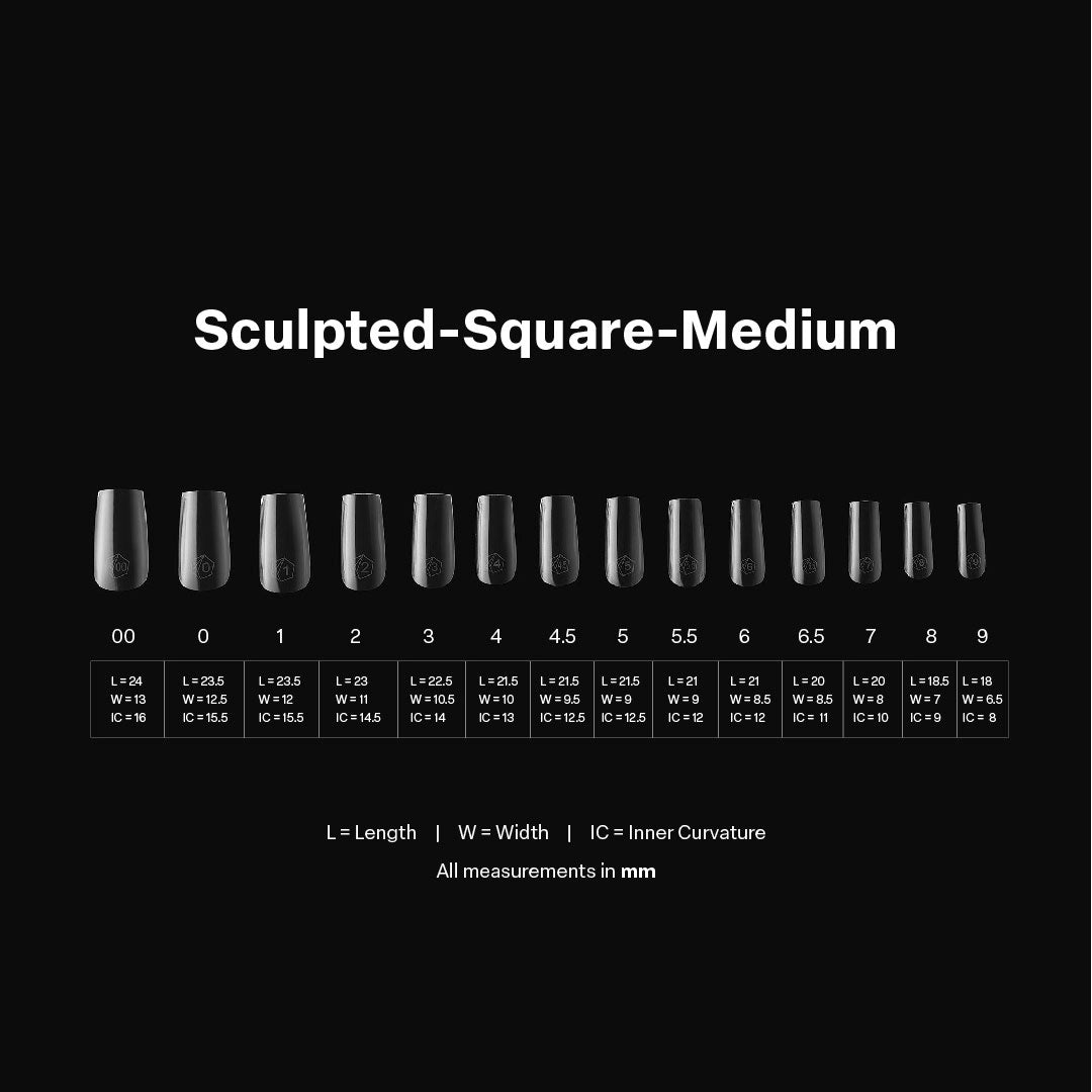 GEL-X® SCULPTED SQUARE BOX OF TIPS - PRO (600PCS)