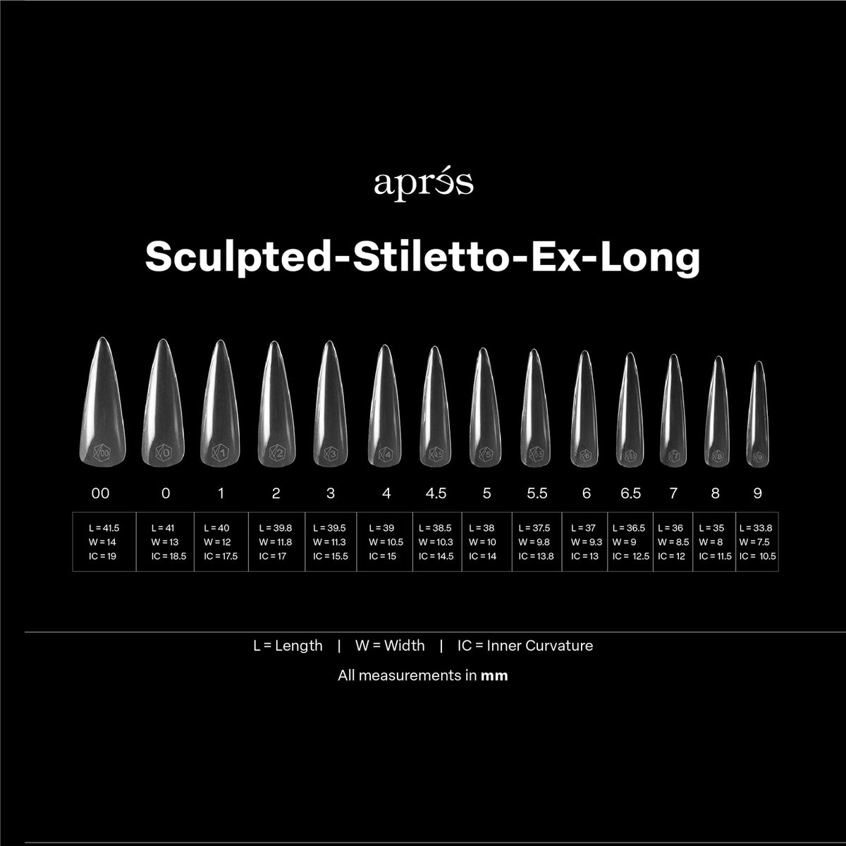 GEL-X® SCULPTED STILETTO BOX OF TIPS - PRO (600PCS)