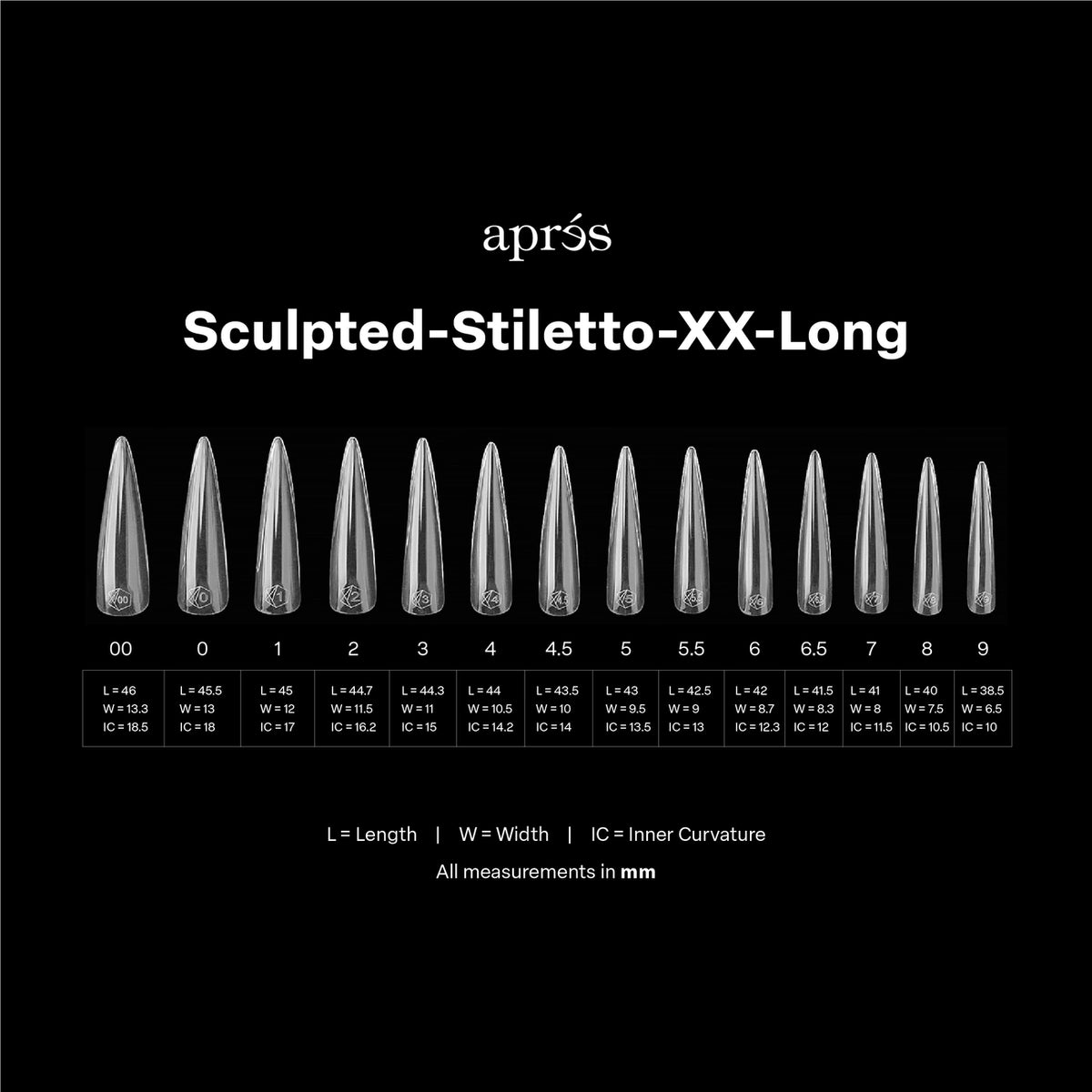 GEL-X® SCULPTED STILETTO BOX OF TIPS - PRO (600PCS)