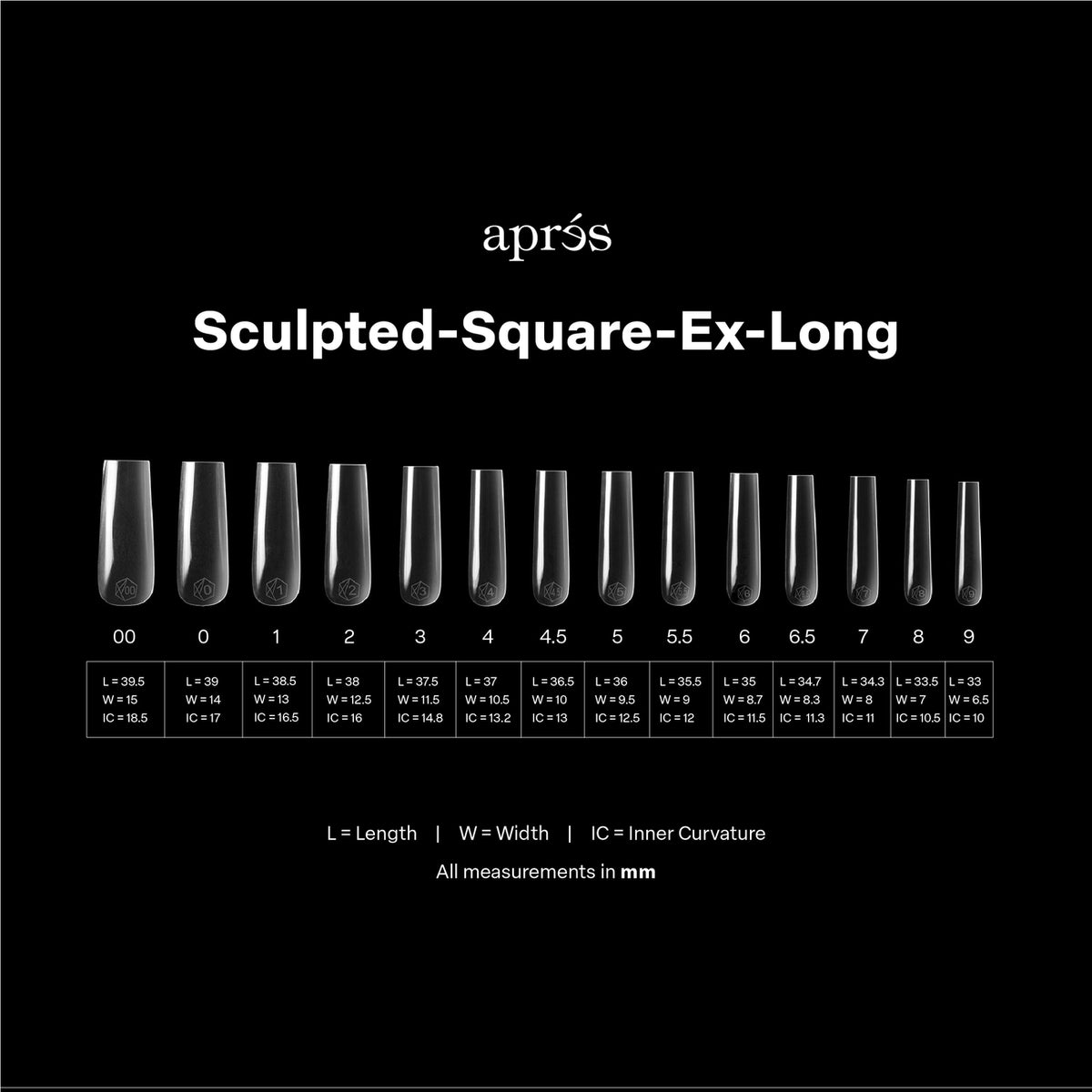 GEL-X® SCULPTED SQUARE BOX OF TIPS - PRO (600PCS)