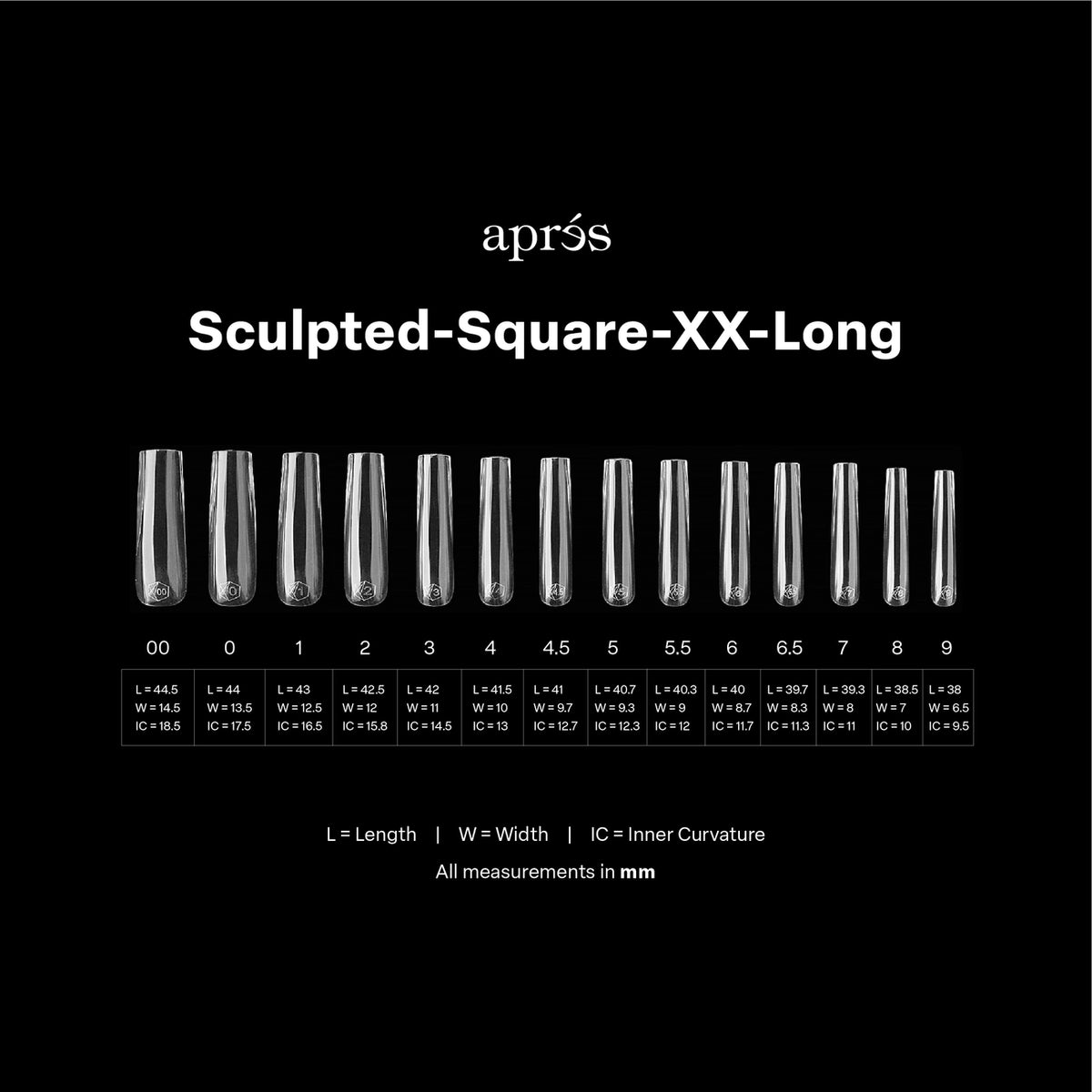 GEL-X® SCULPTED SQUARE BOX OF TIPS - PRO (600PCS)
