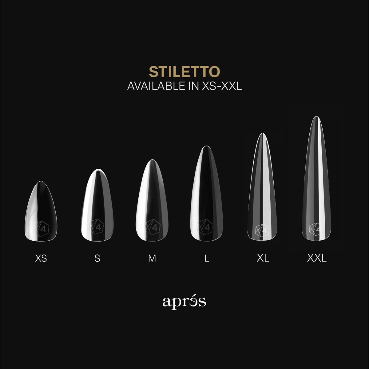 GEL-X® SCULPTED STILETTO BOX OF TIPS - PRO (600PCS)
