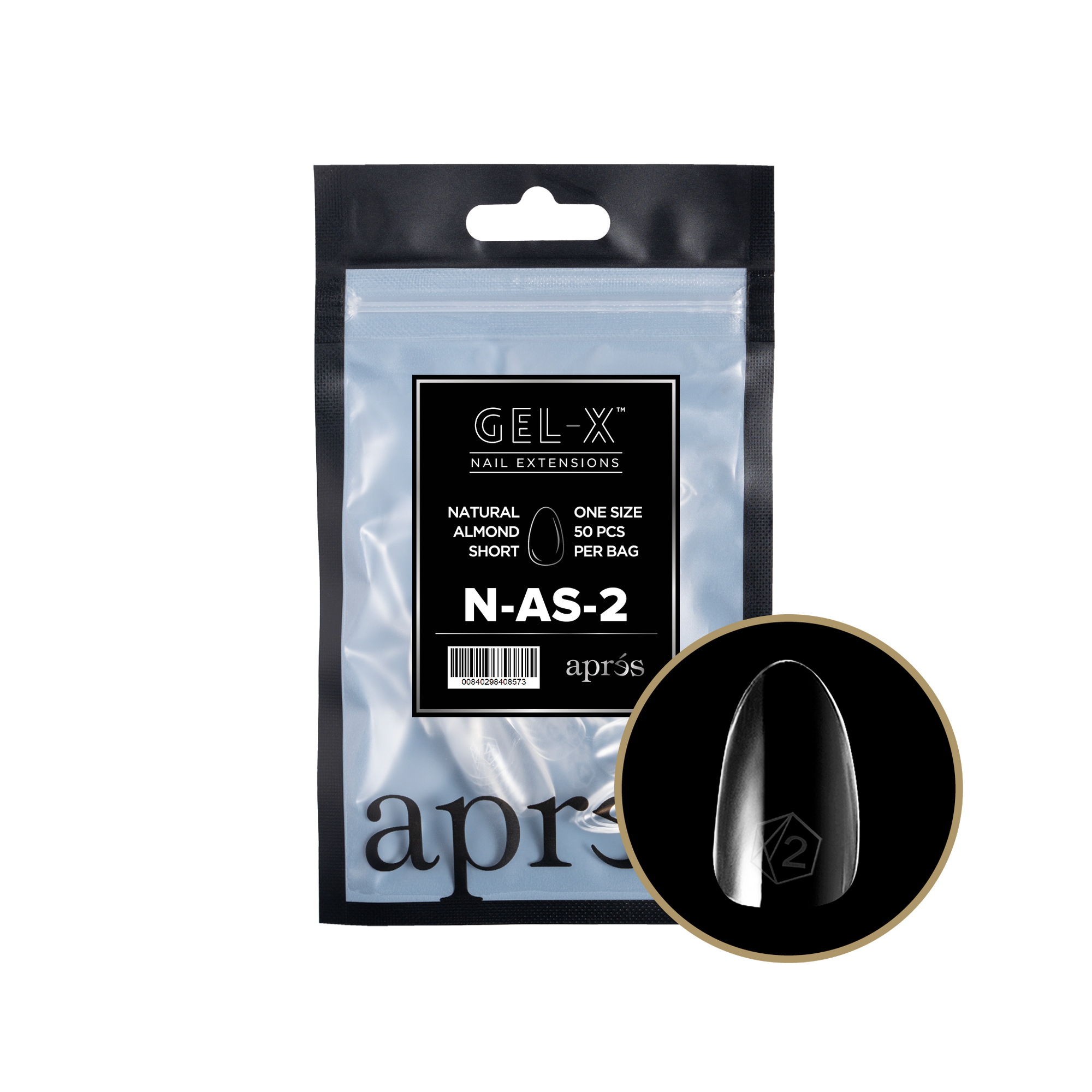 Aprés Gel-X Refill - Natural Almond Short