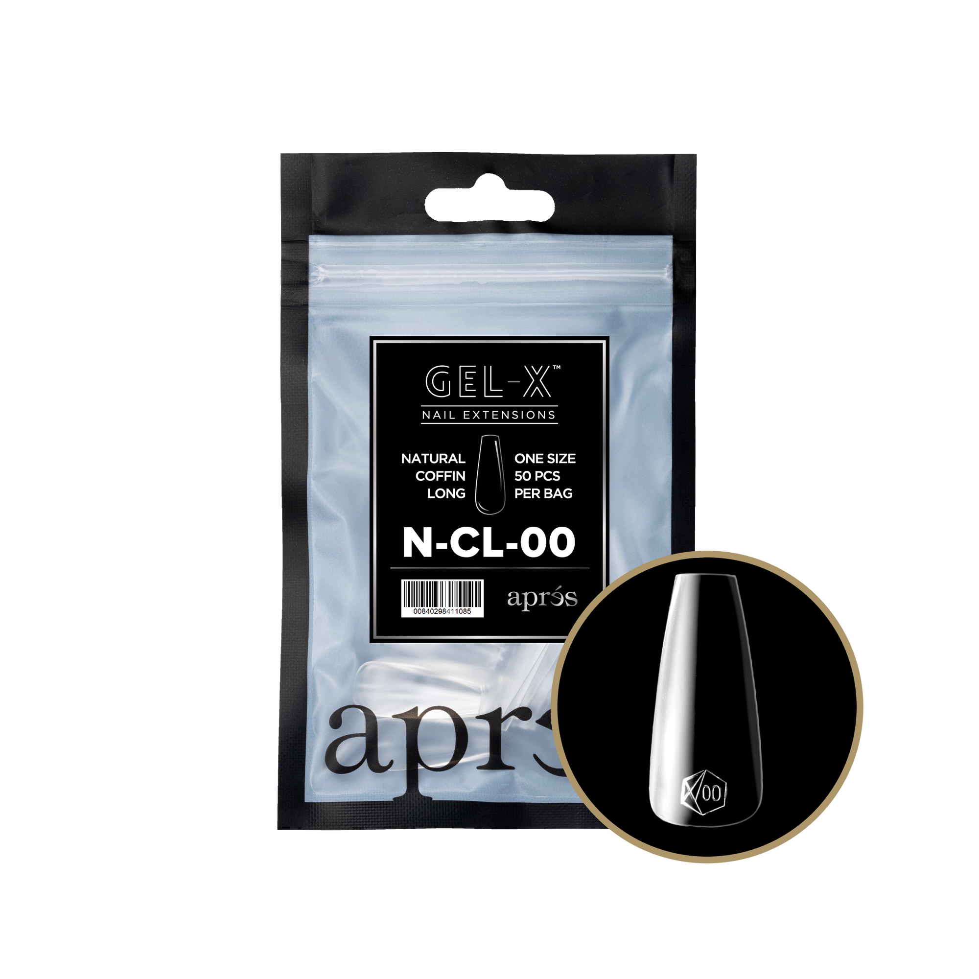 Aprés Gel-X Refill - Natural Coffin Long
