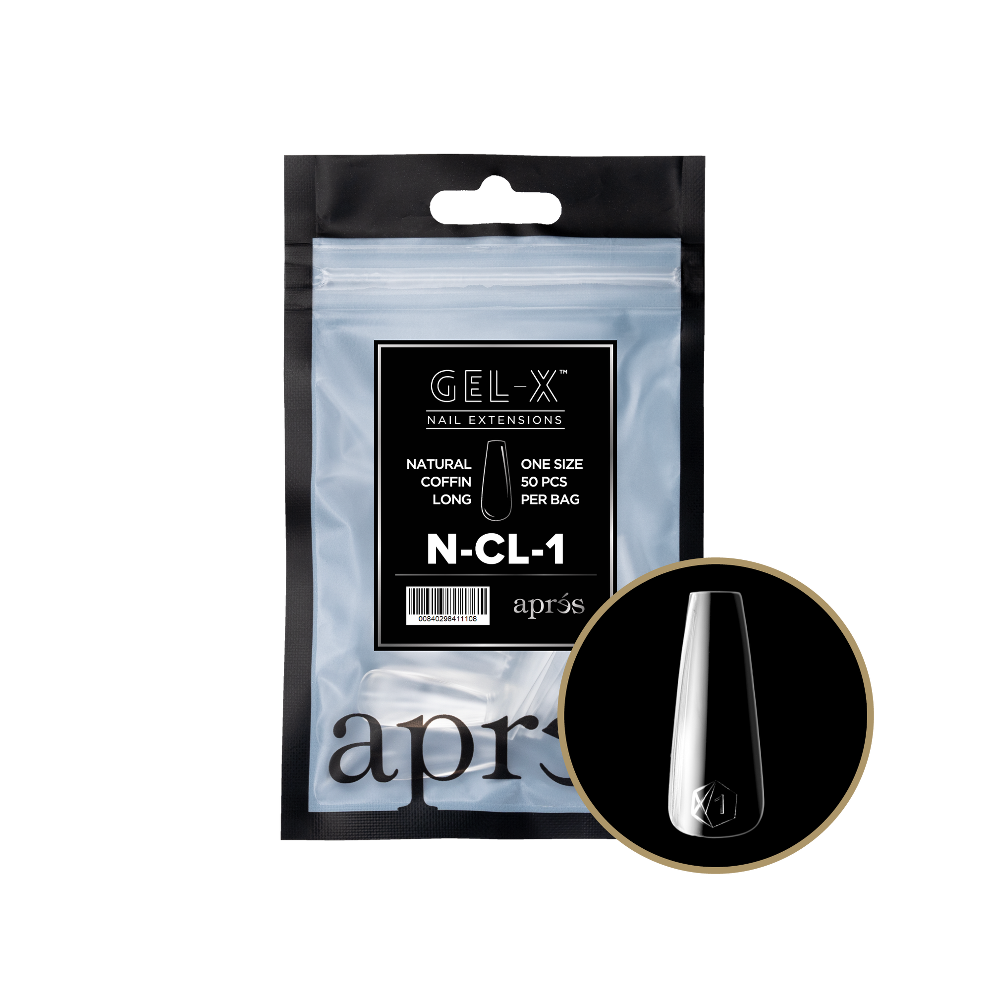 Aprés Gel-X Refill - Natural Coffin Long