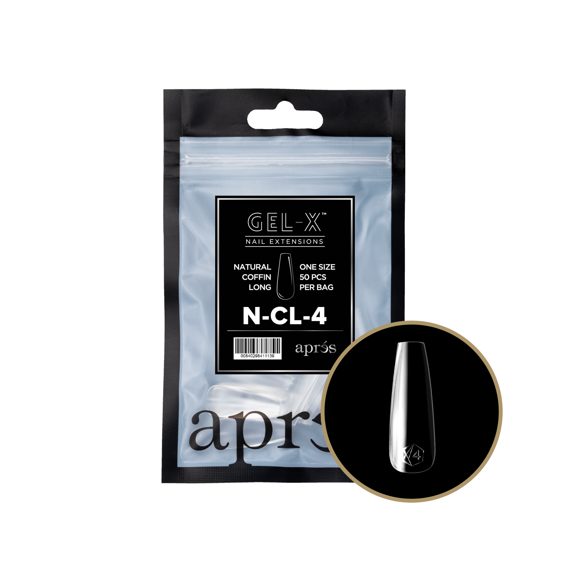 Aprés Gel-X Refill - Natural Coffin Long
