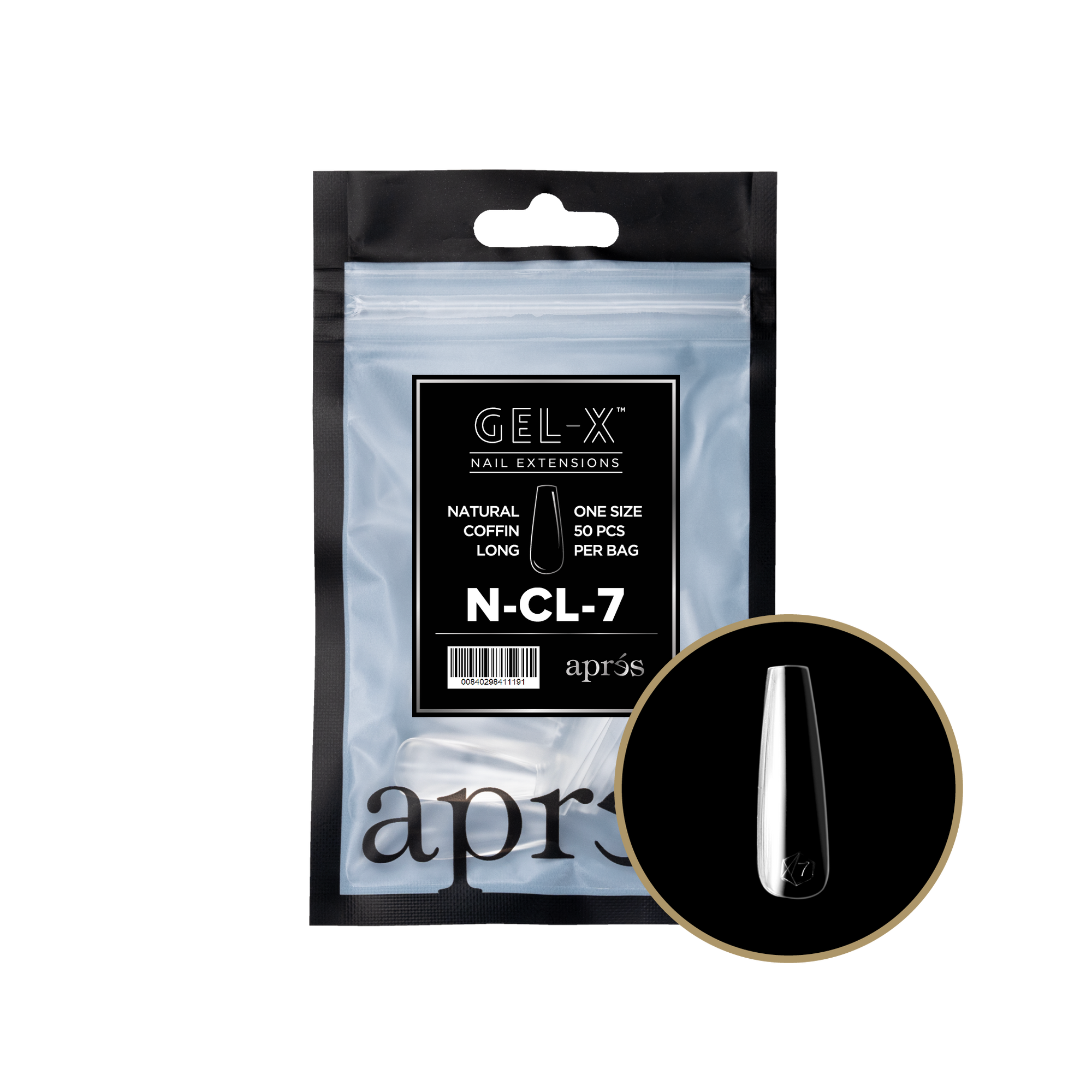 Aprés Gel-X Refill - Natural Coffin Long