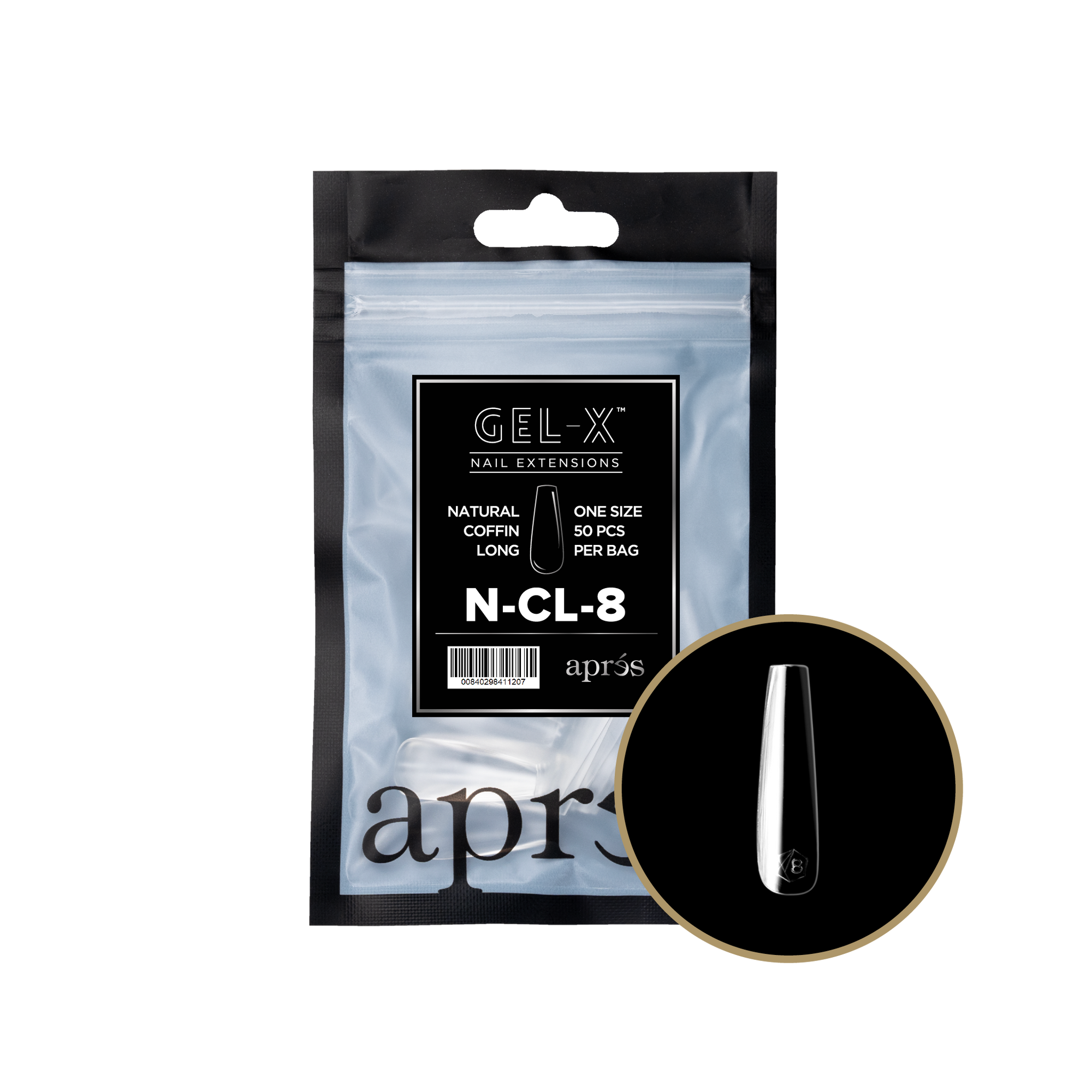 Aprés Gel-X Refill - Natural Coffin Long