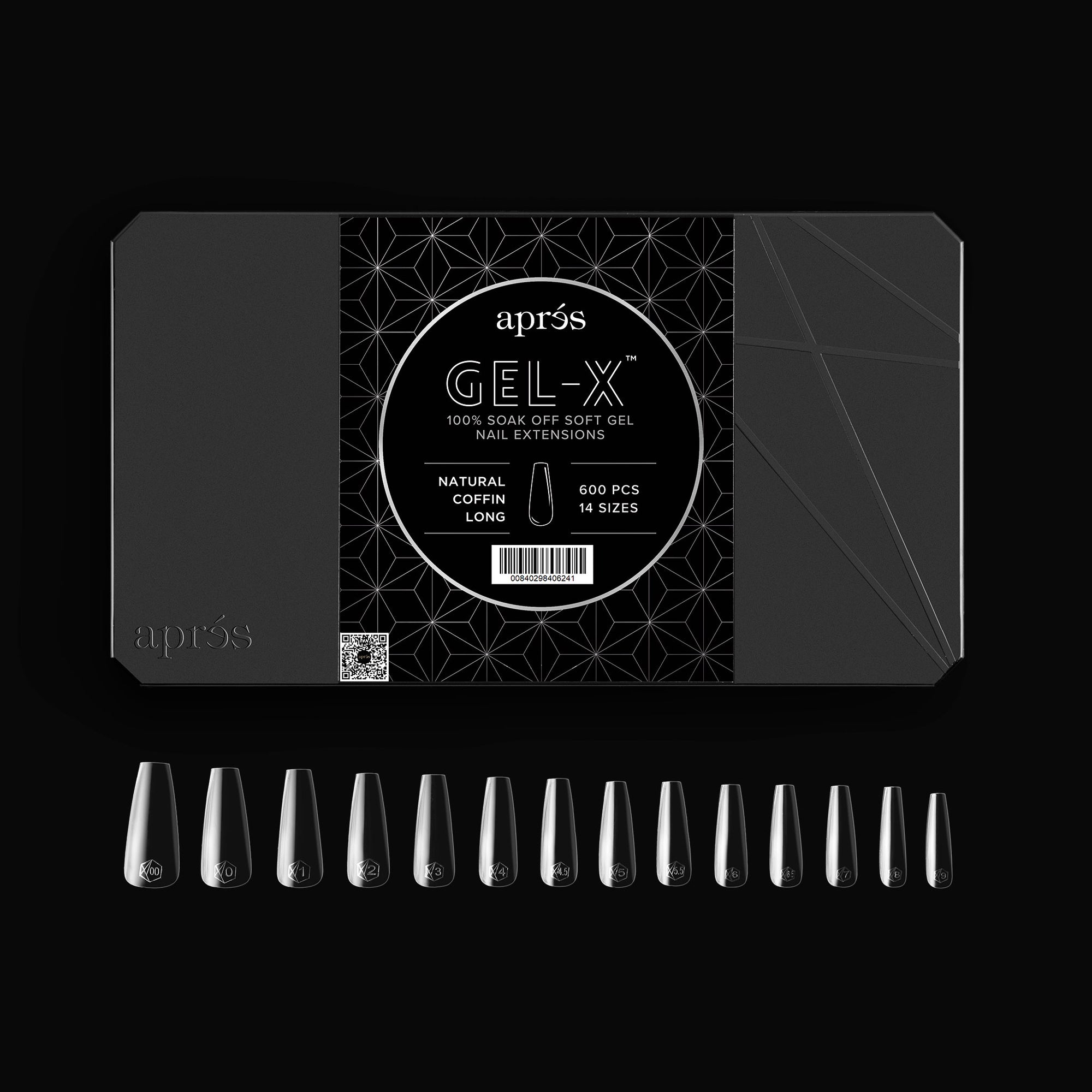 Aprés Gel-X Tips - Natural Coffin Long [600pcs] [NEW]