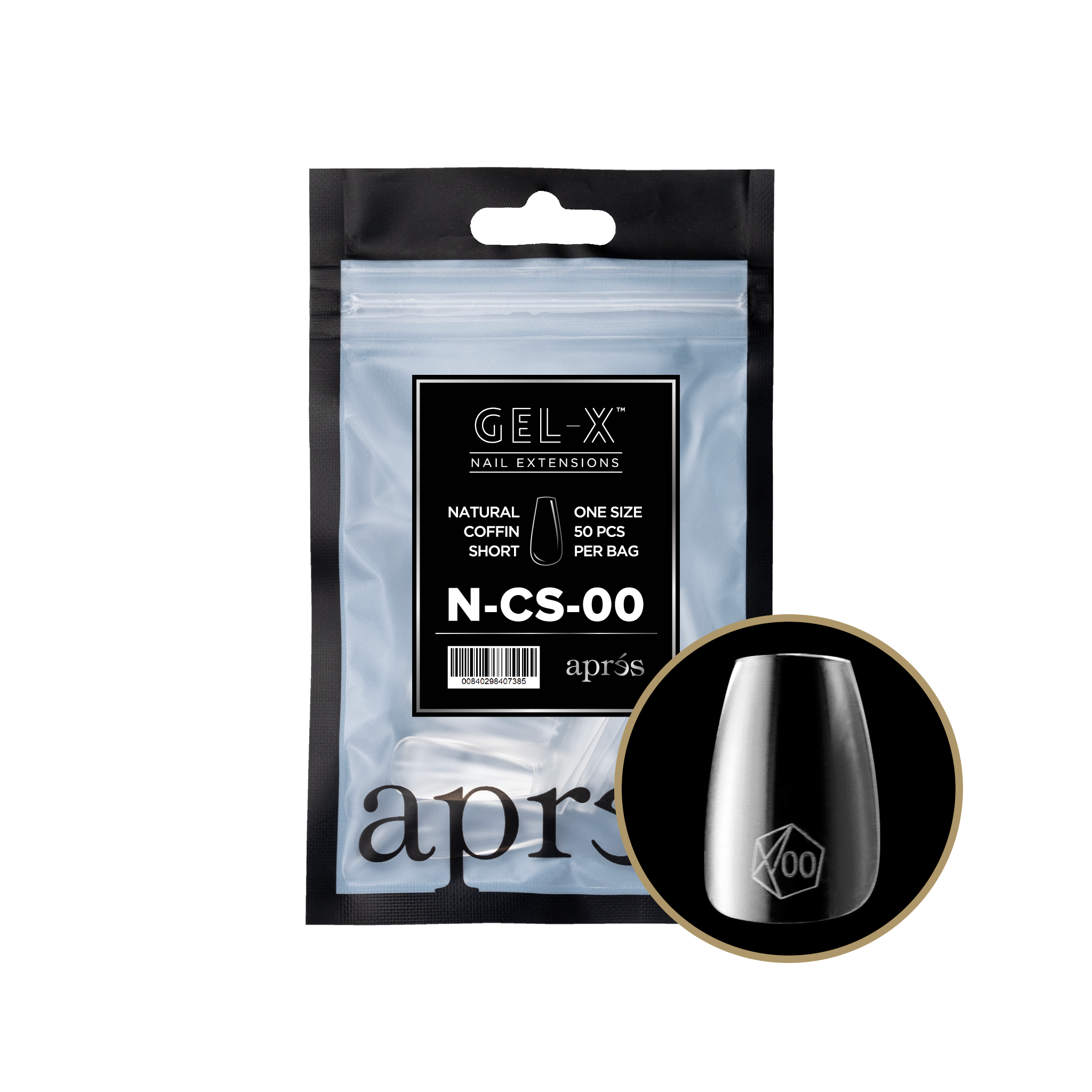 AprésGel-X Refill - Natural Coffin Short