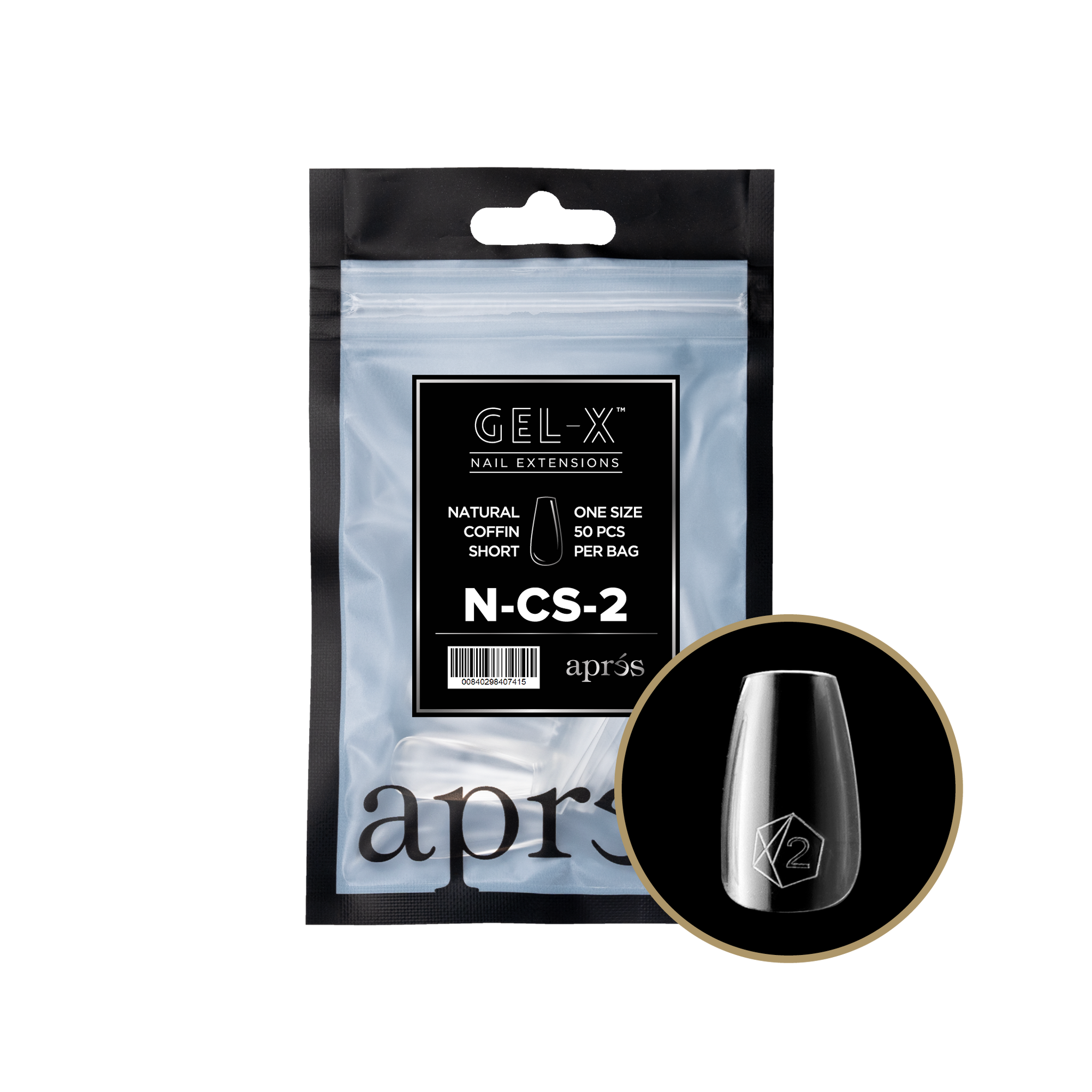 AprésGel-X Refill - Natural Coffin Short