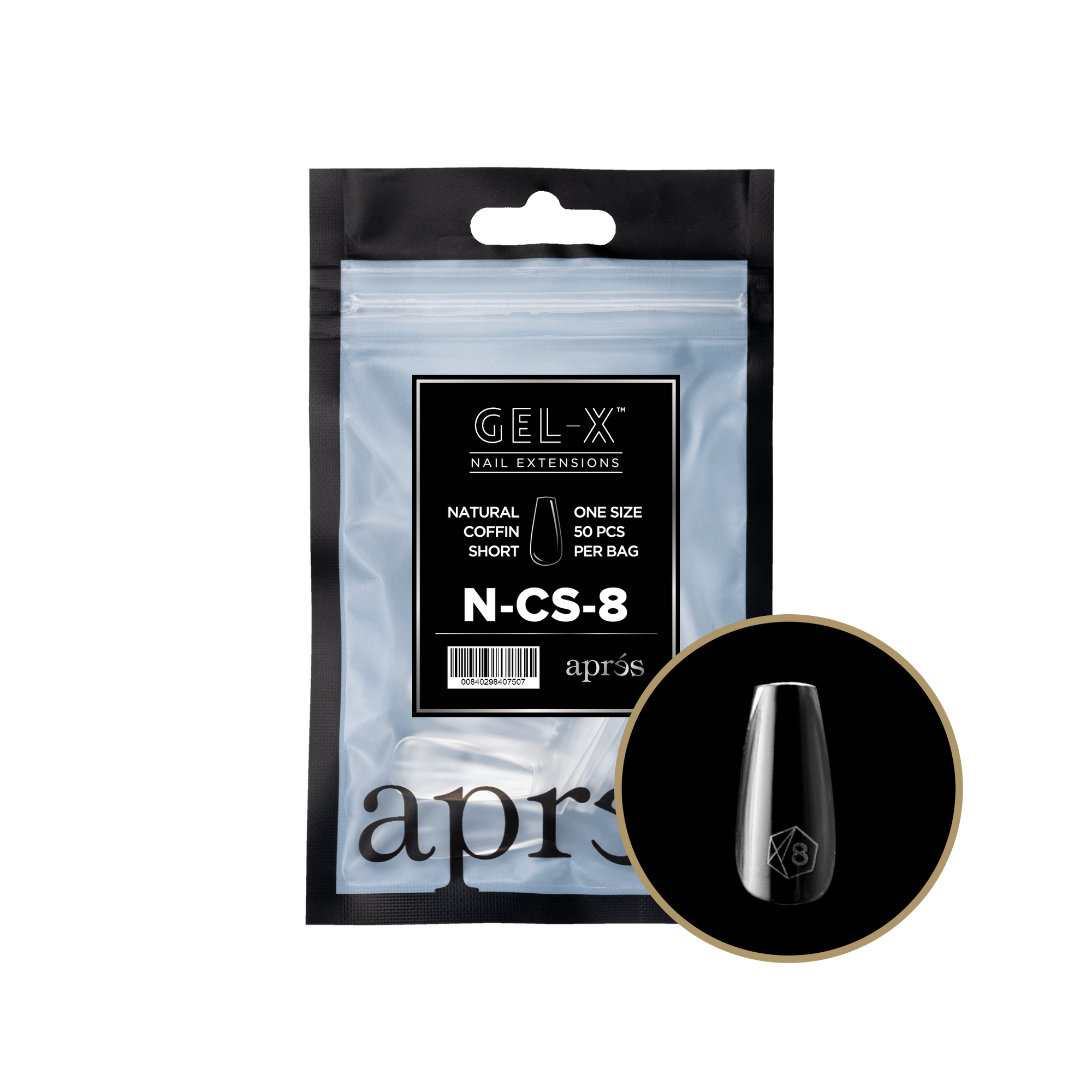 AprésGel-X Refill - Natural Coffin Short