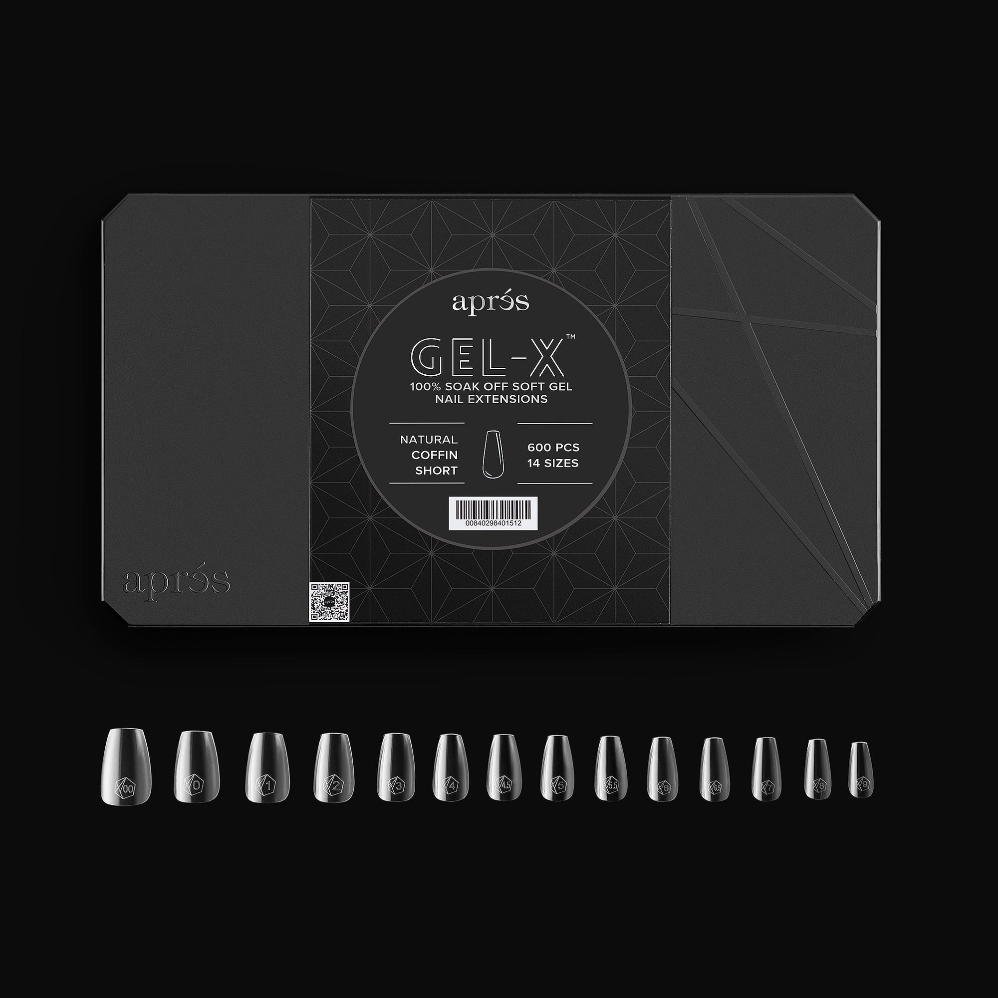 Aprés Gel-X Tips - Natural Coffin Short [600pcs] [NEW]