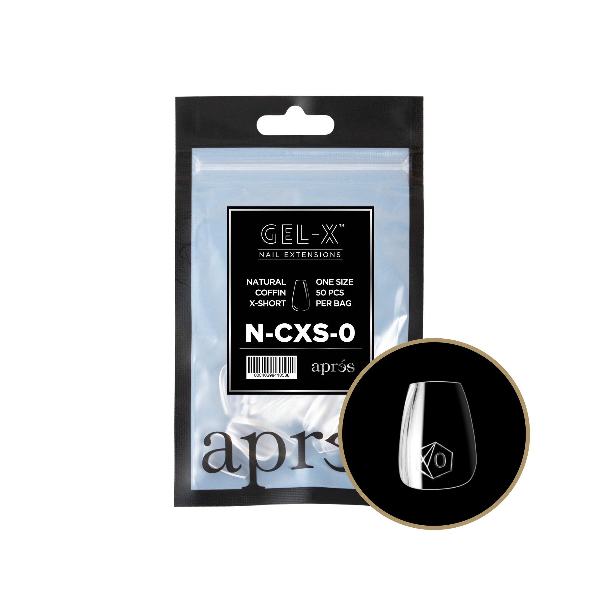 Aprés Gel-X Refill - Natural Coffin Extra Short