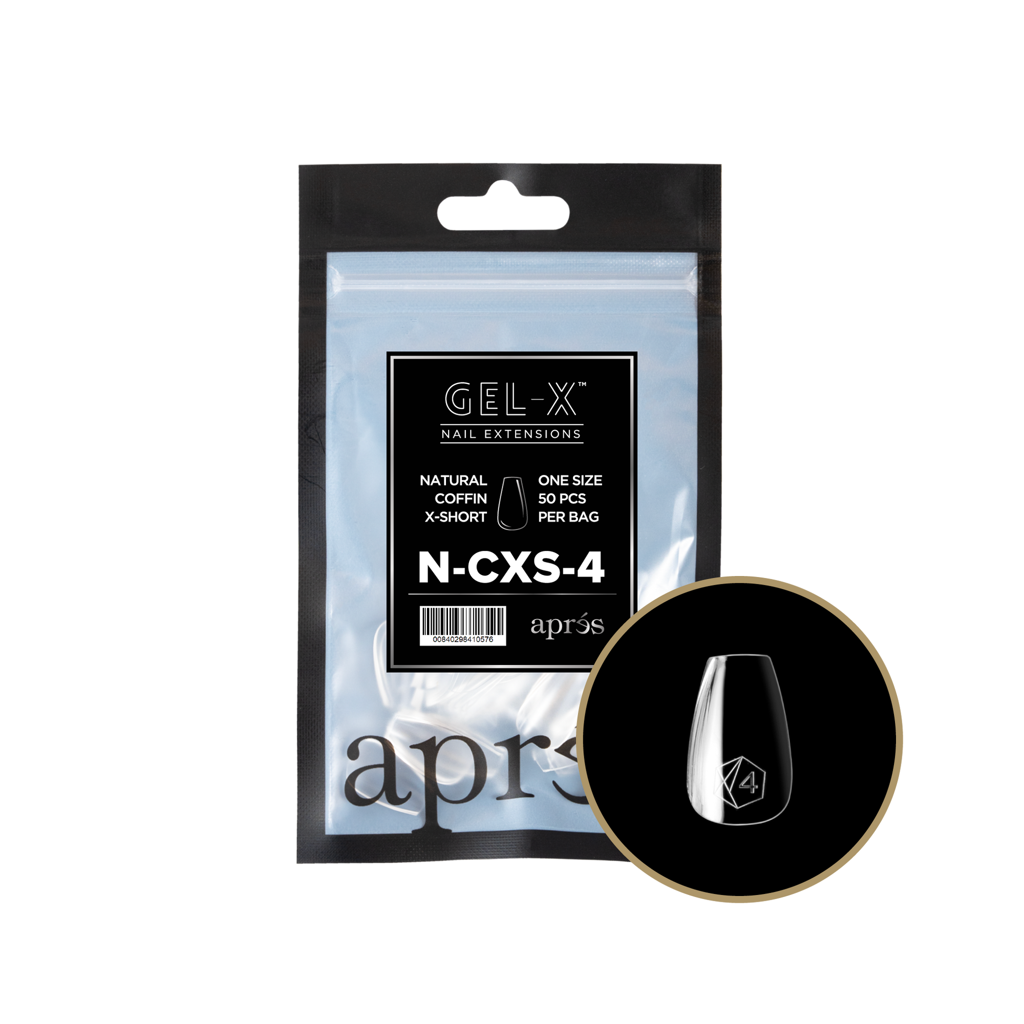 Aprés Gel-X Refill - Natural Coffin Extra Short