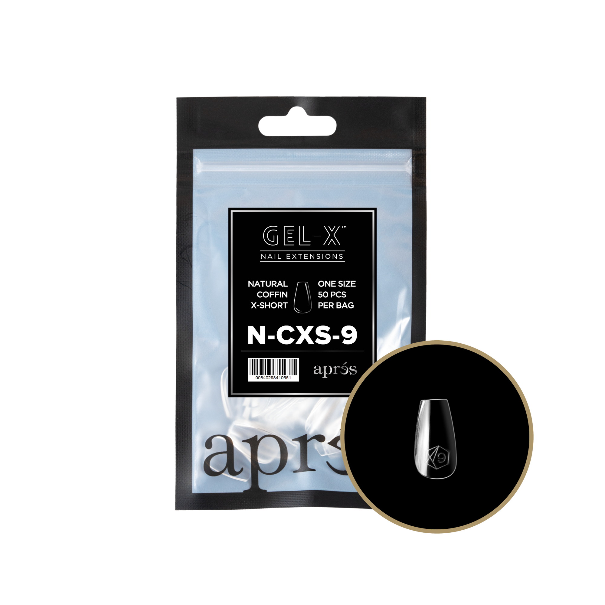 Aprés Gel-X Refill - Natural Coffin Extra Short