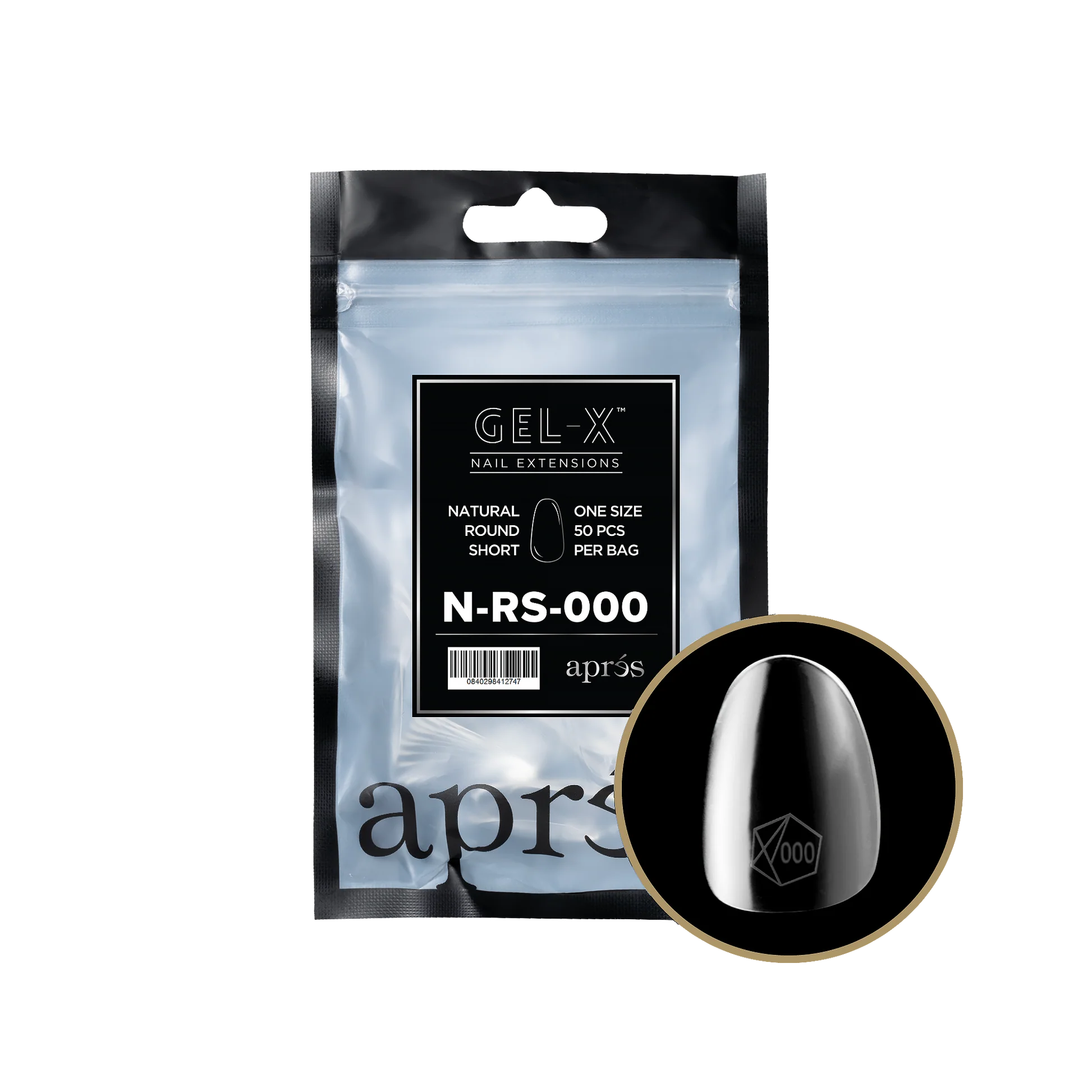 Aprés Gel-X Refill - Natural Round Short