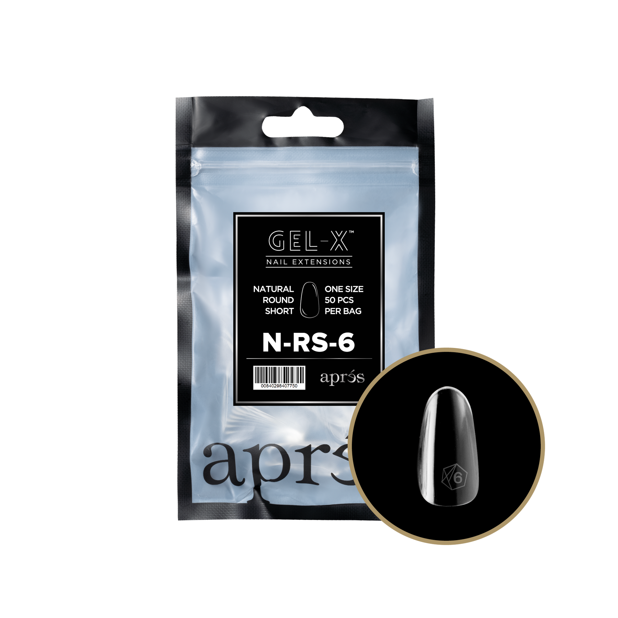 Aprés Gel-X Refill - Natural Round Short
