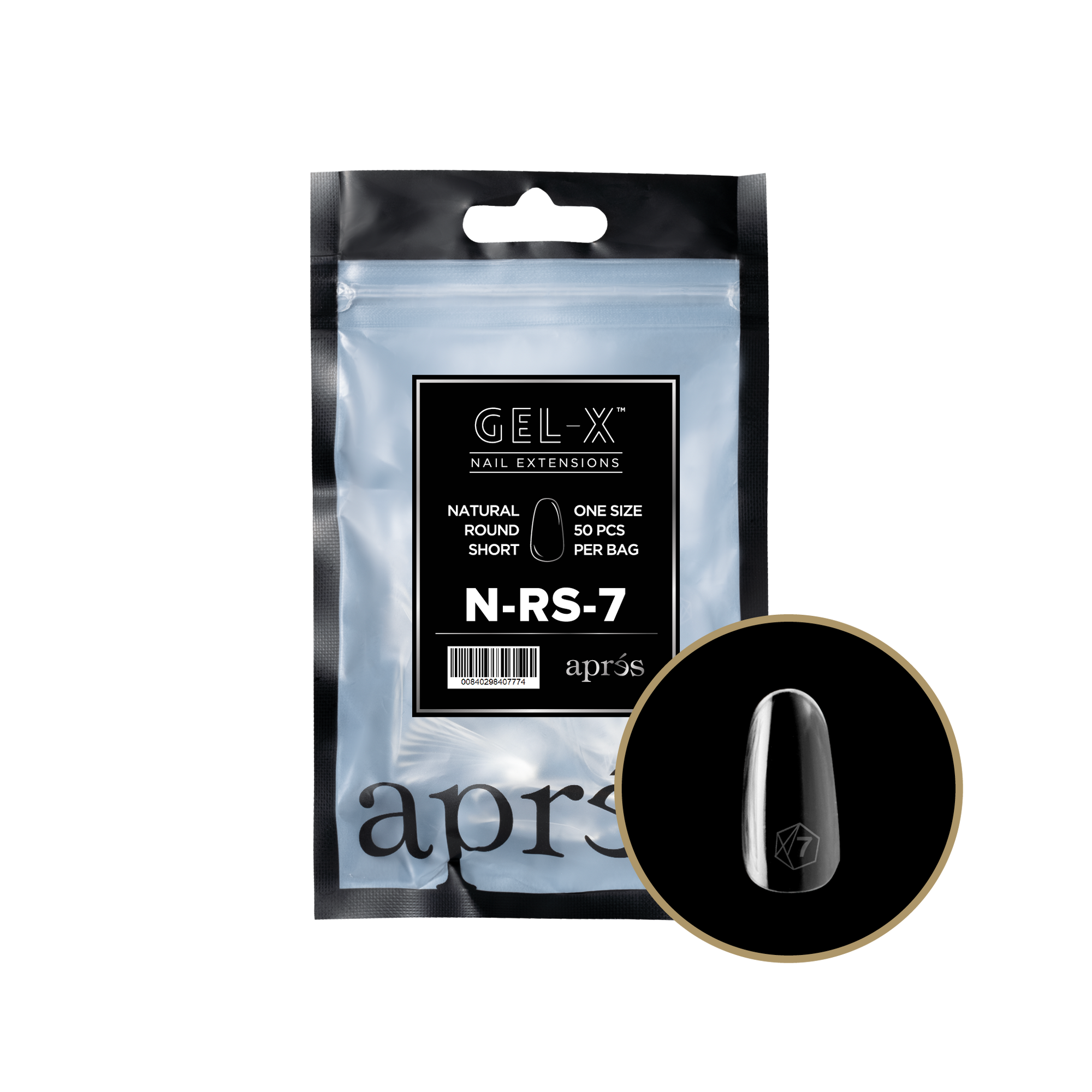 Aprés Gel-X Refill - Natural Round Short
