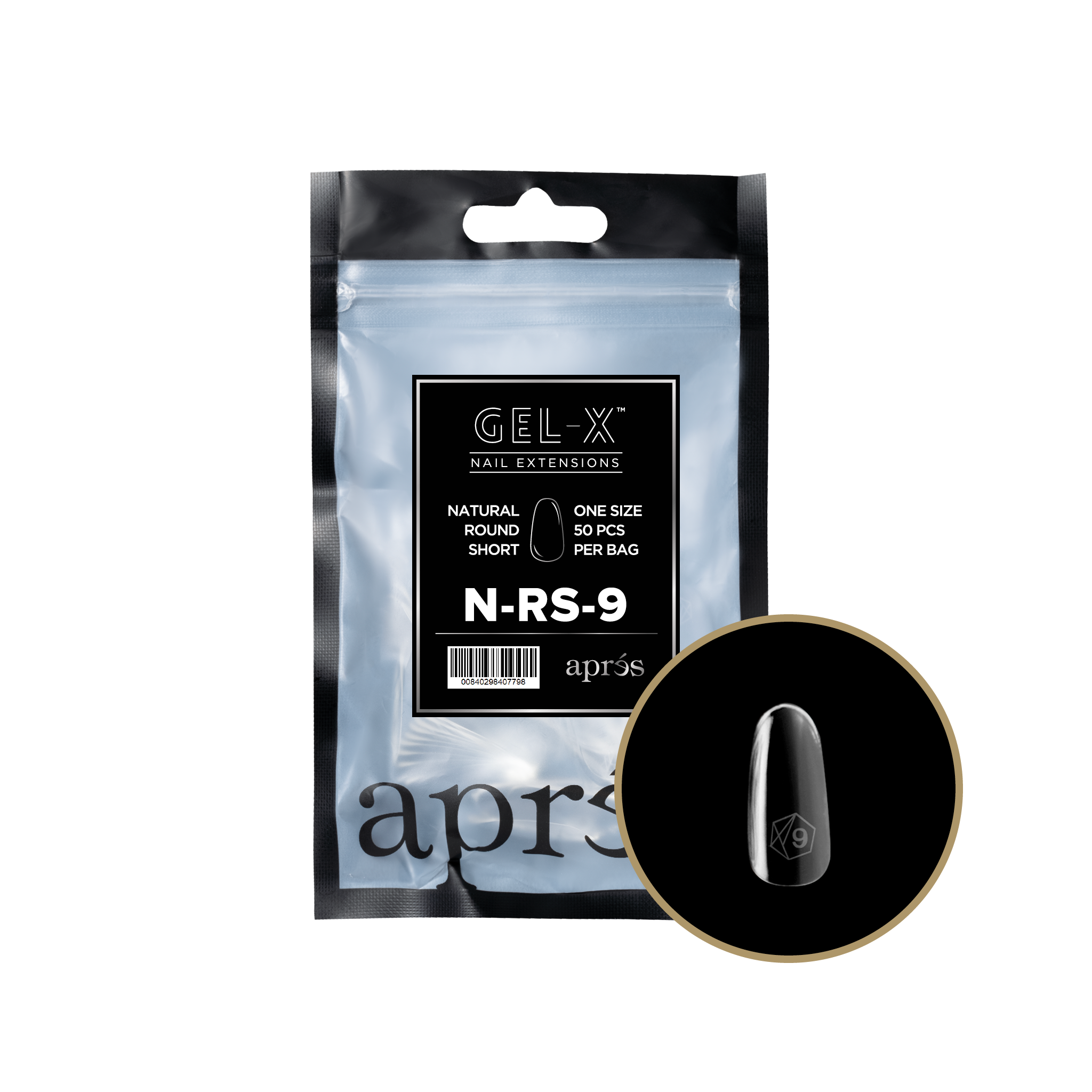Aprés Gel-X Refill - Natural Round Short