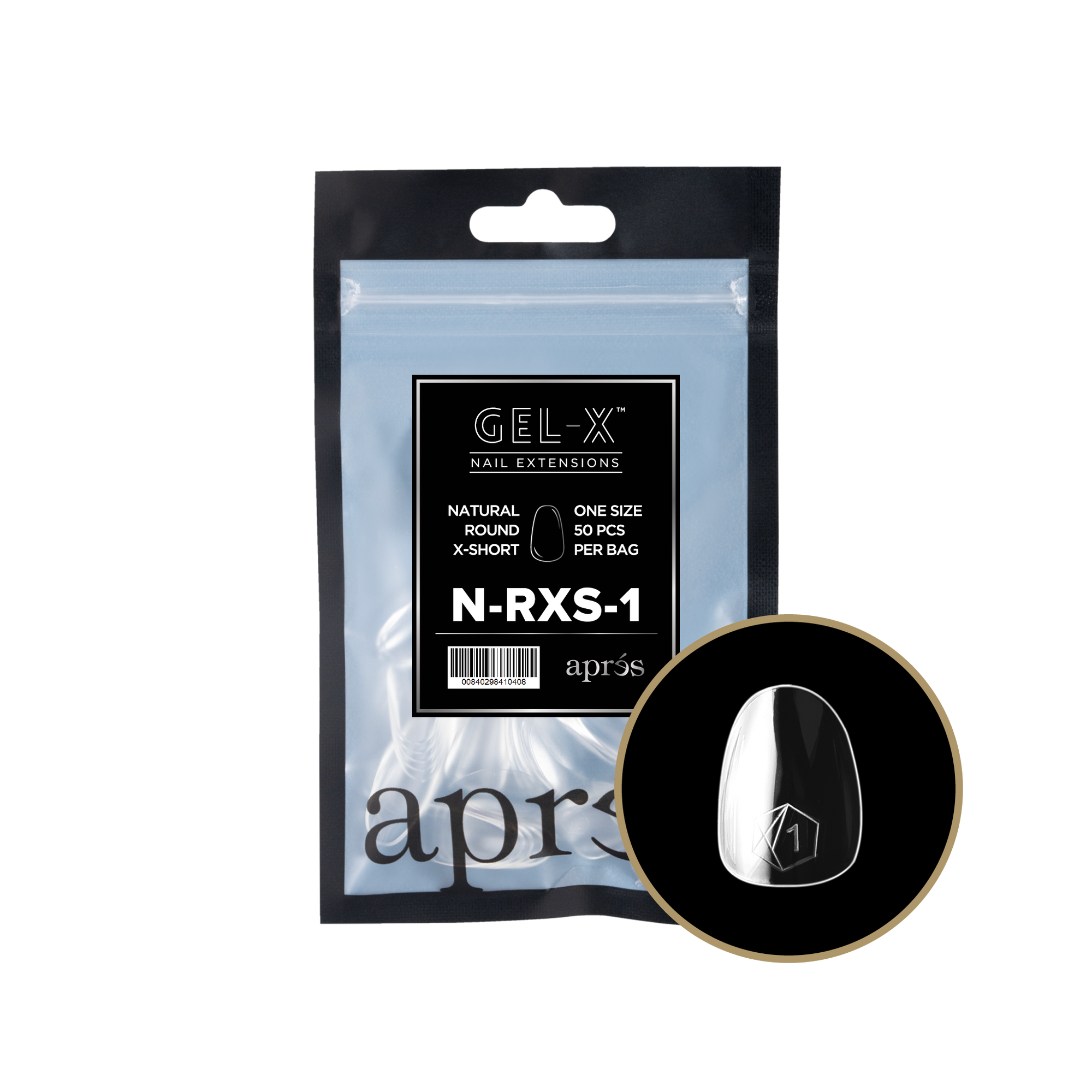 Aprés Gel-X Refill - Natural Round Extra Short