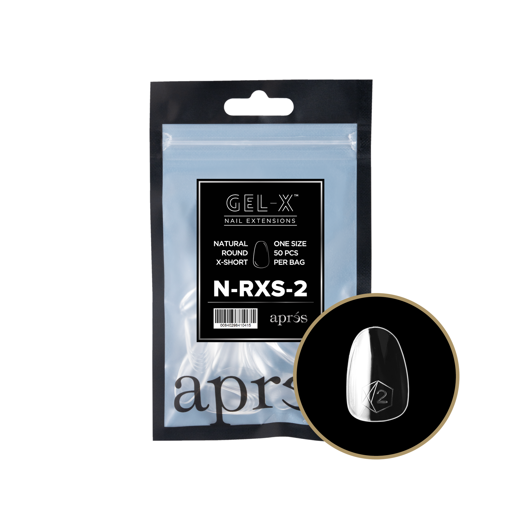 Aprés Gel-X Refill - Natural Round Extra Short