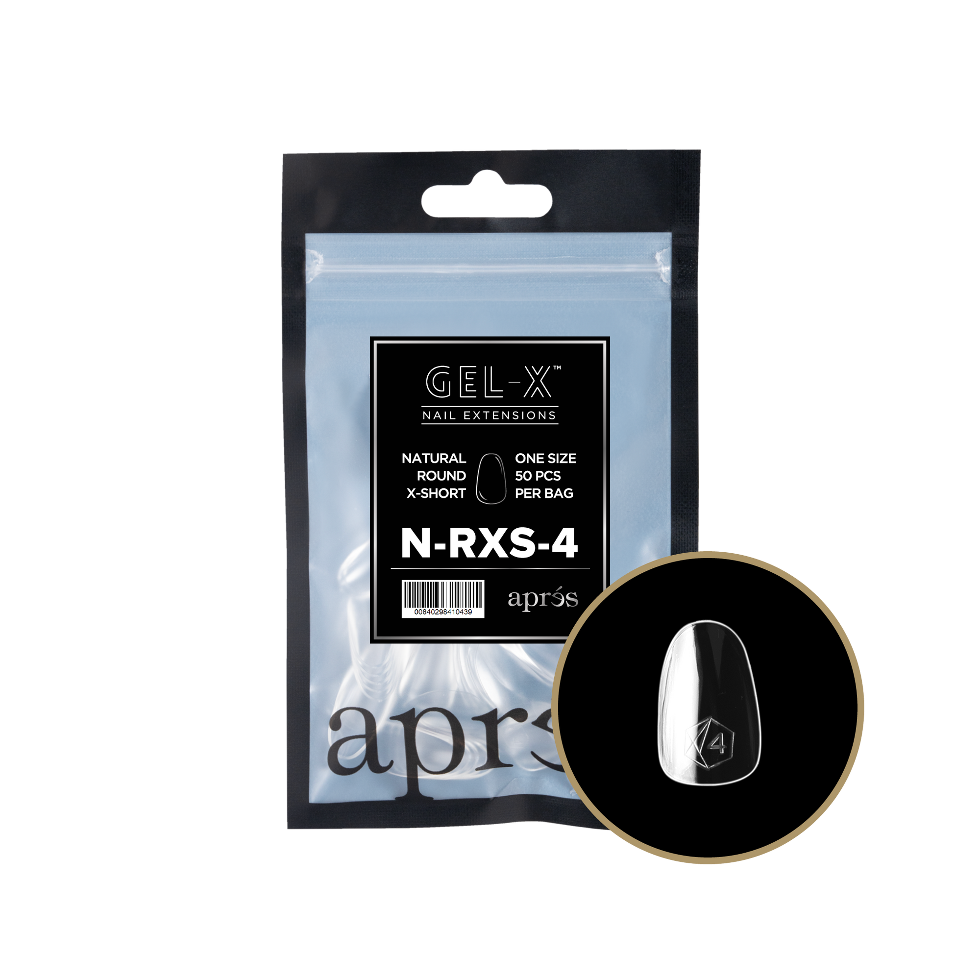 Aprés Gel-X Refill - Natural Round Extra Short