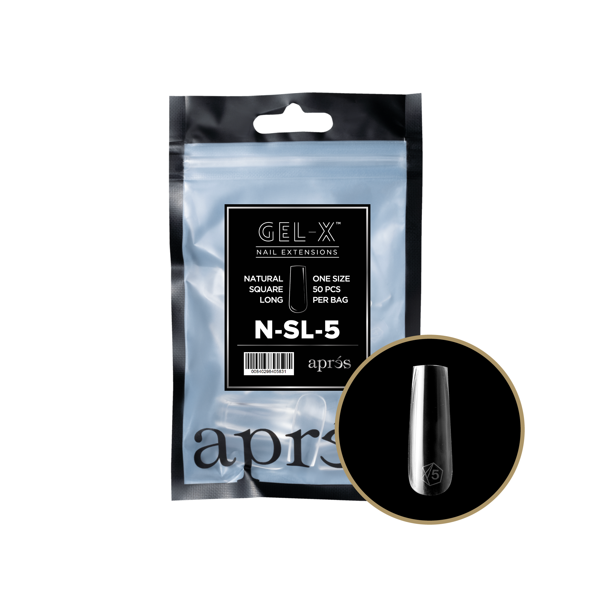 Aprés Gel-X Refill - Natural Square Long