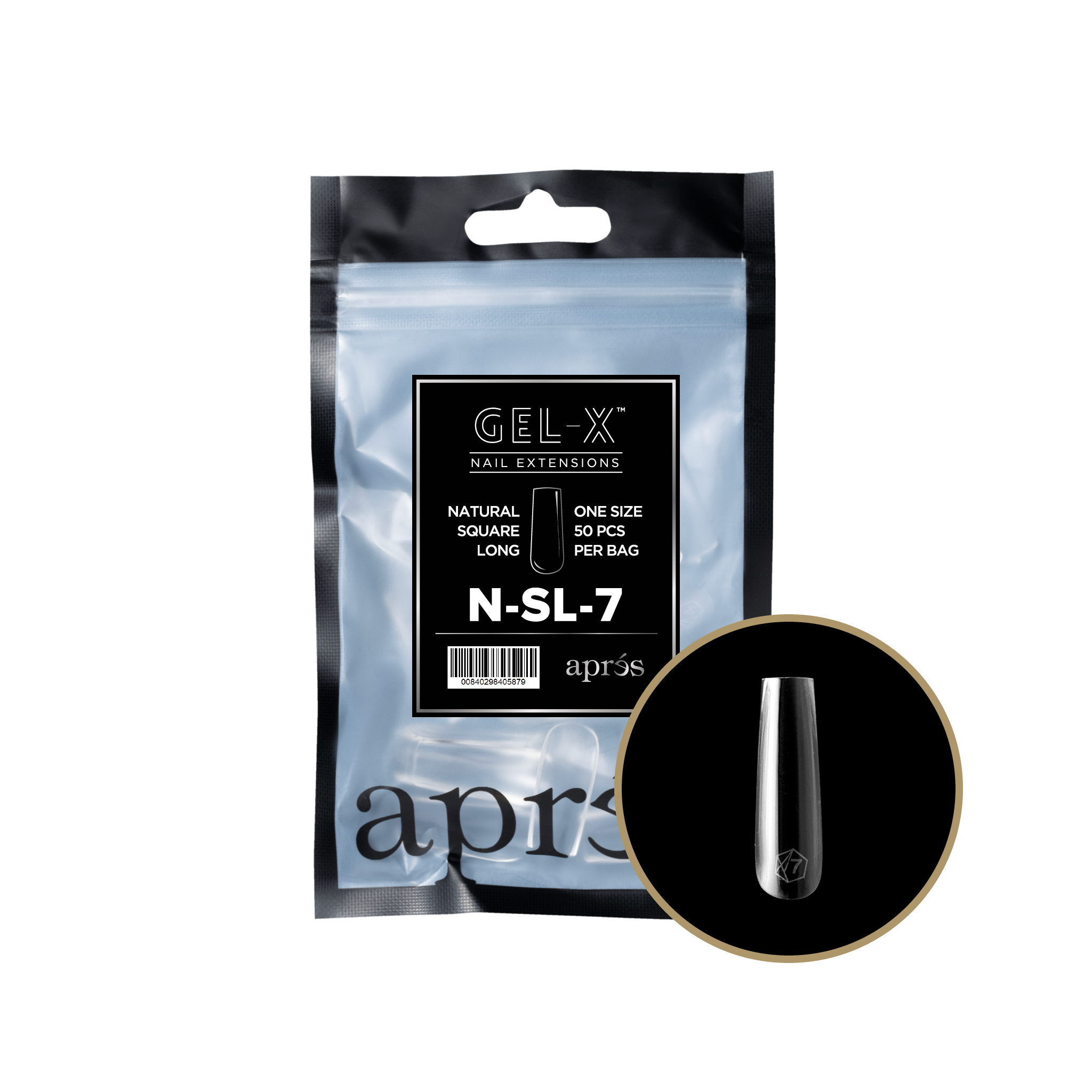 Aprés Gel-X Refill - Natural Square Long