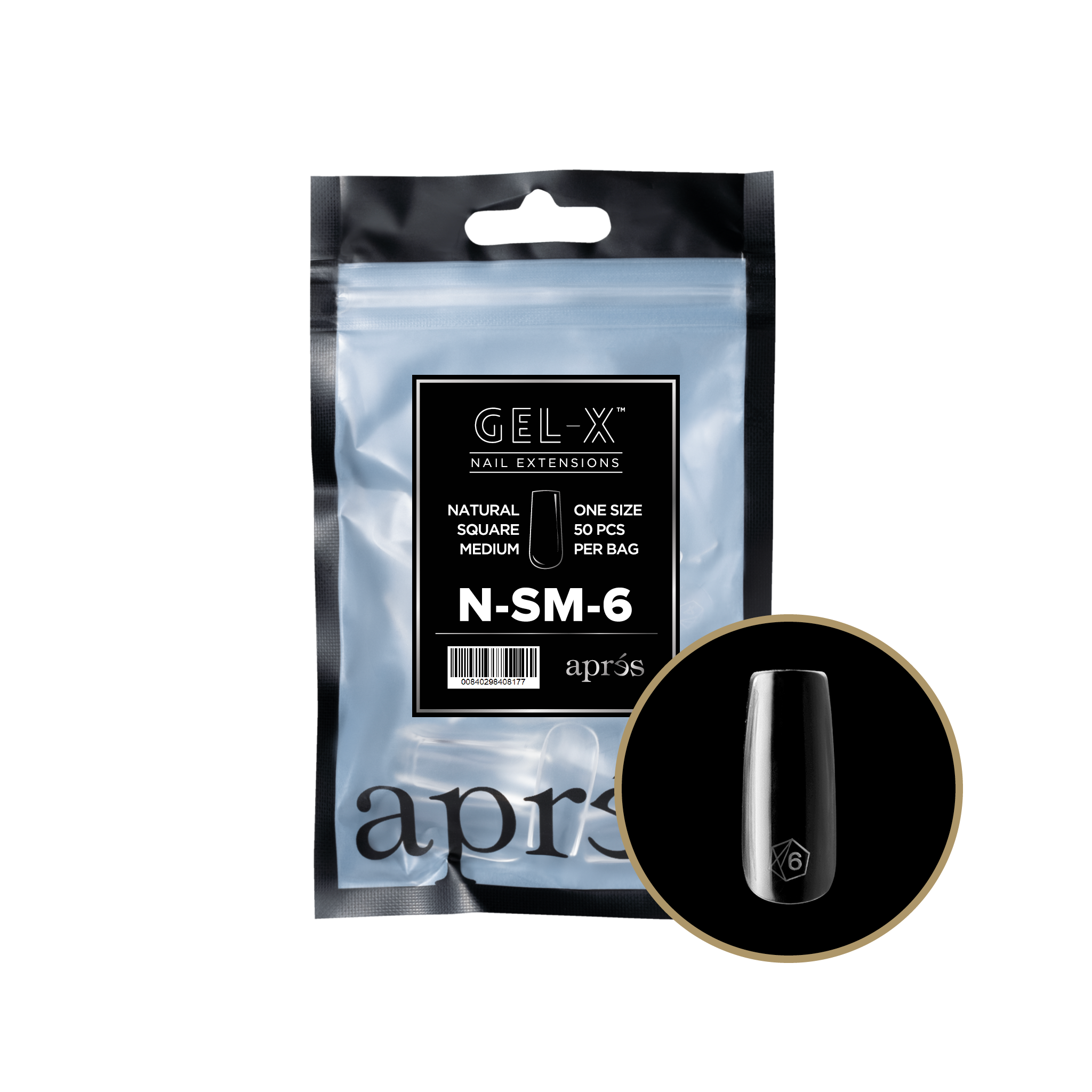 Aprés Gel-X Refill - Natural Square Medium