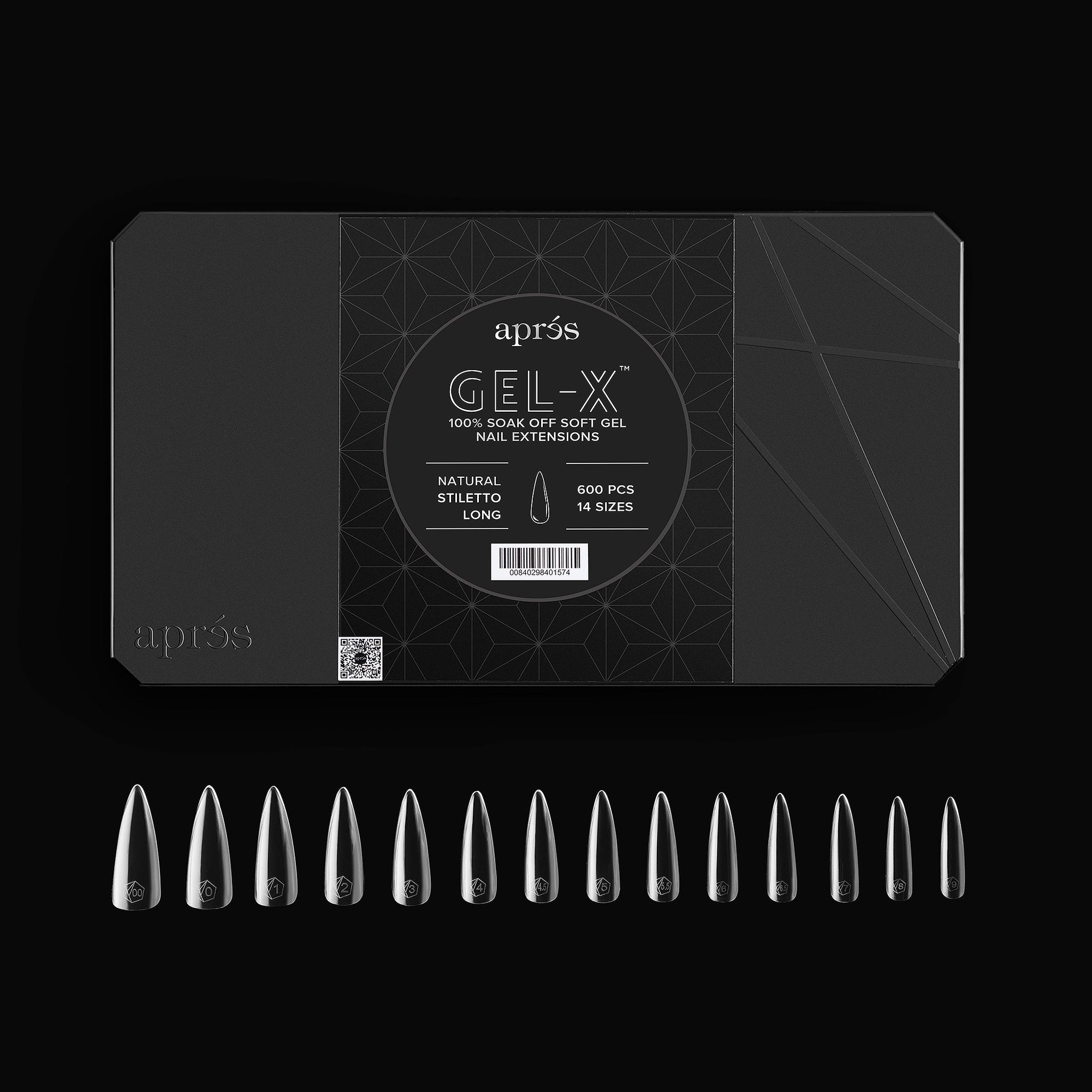 Aprés Gel-X Tips - Natural Stiletto Long [600pcs] [NEW]