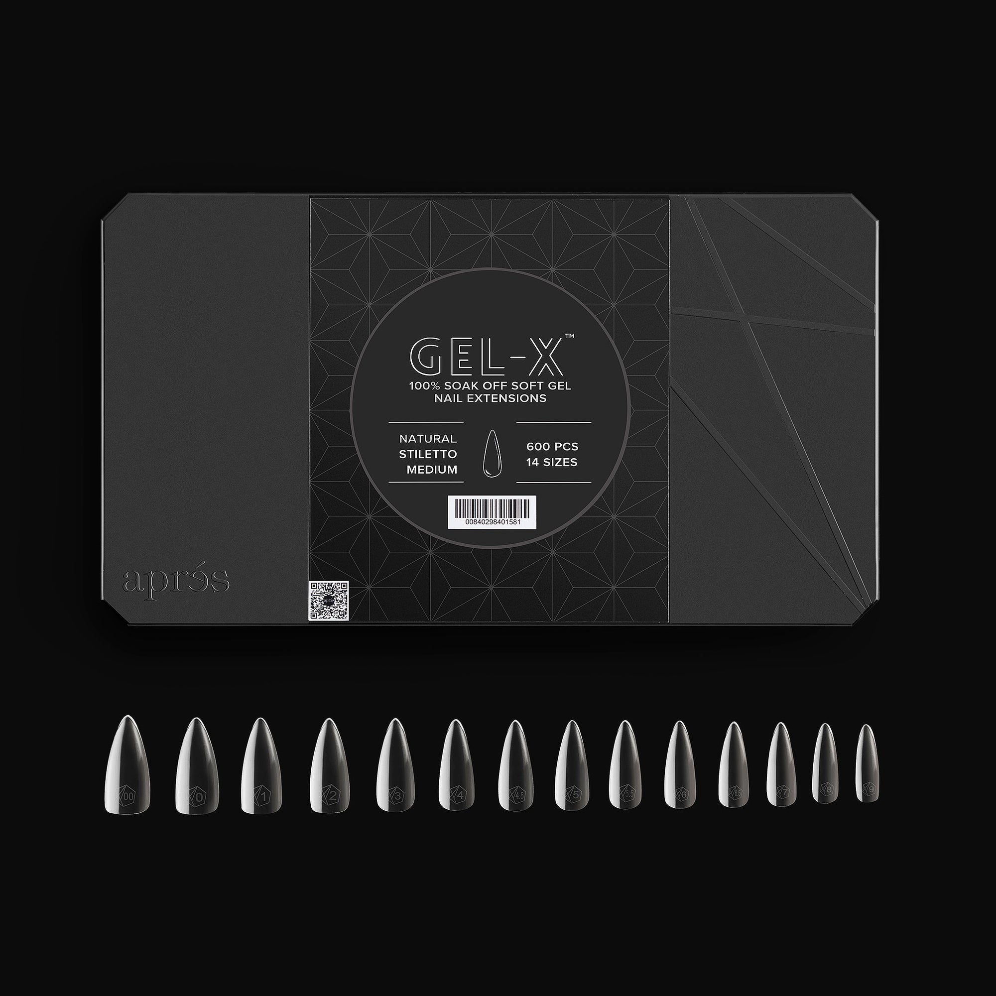 Aprés Gel-X Tips - Natural Stiletto Medium [600pcs] [NEW]