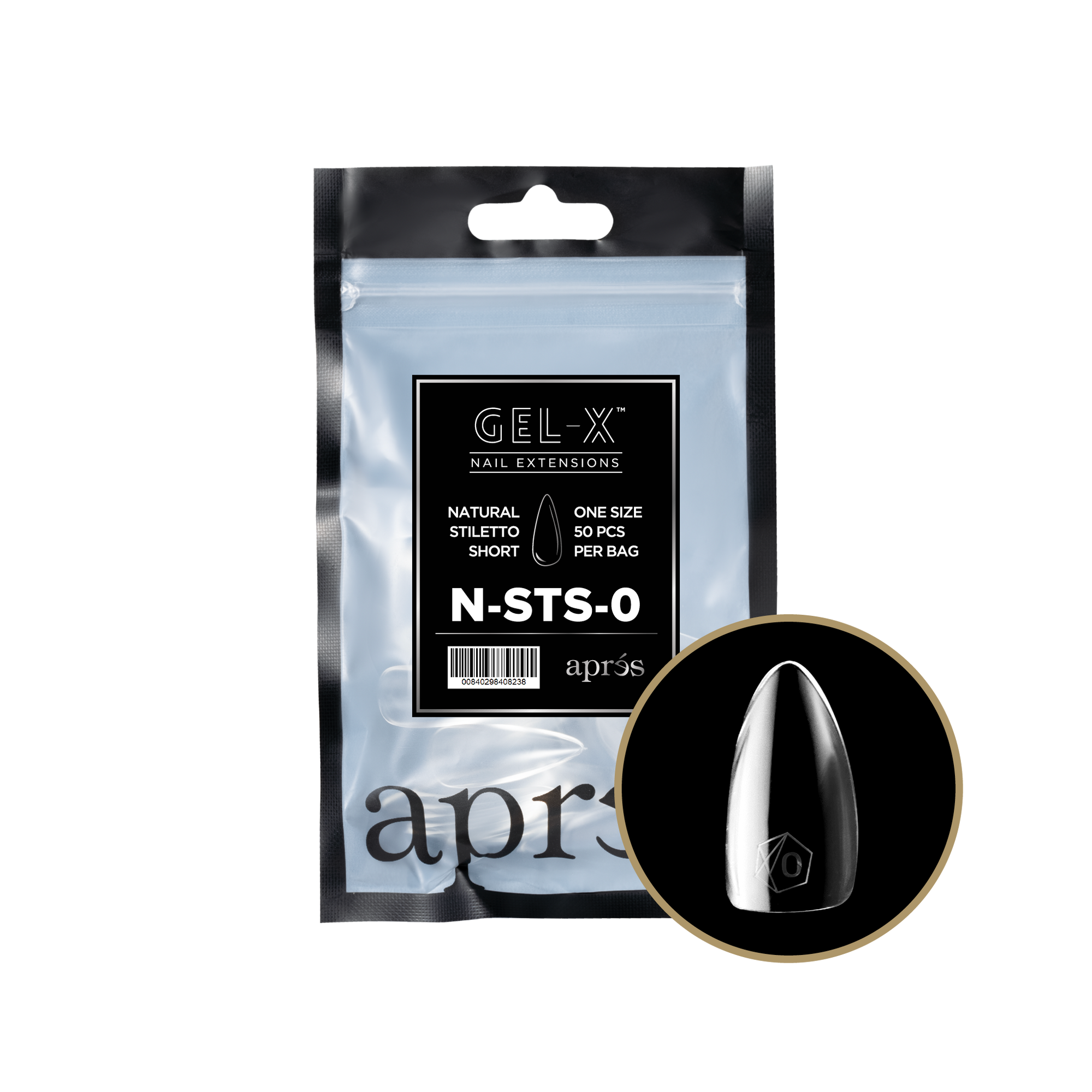 Aprés Gel-X Refill - Natural Stiletto Short