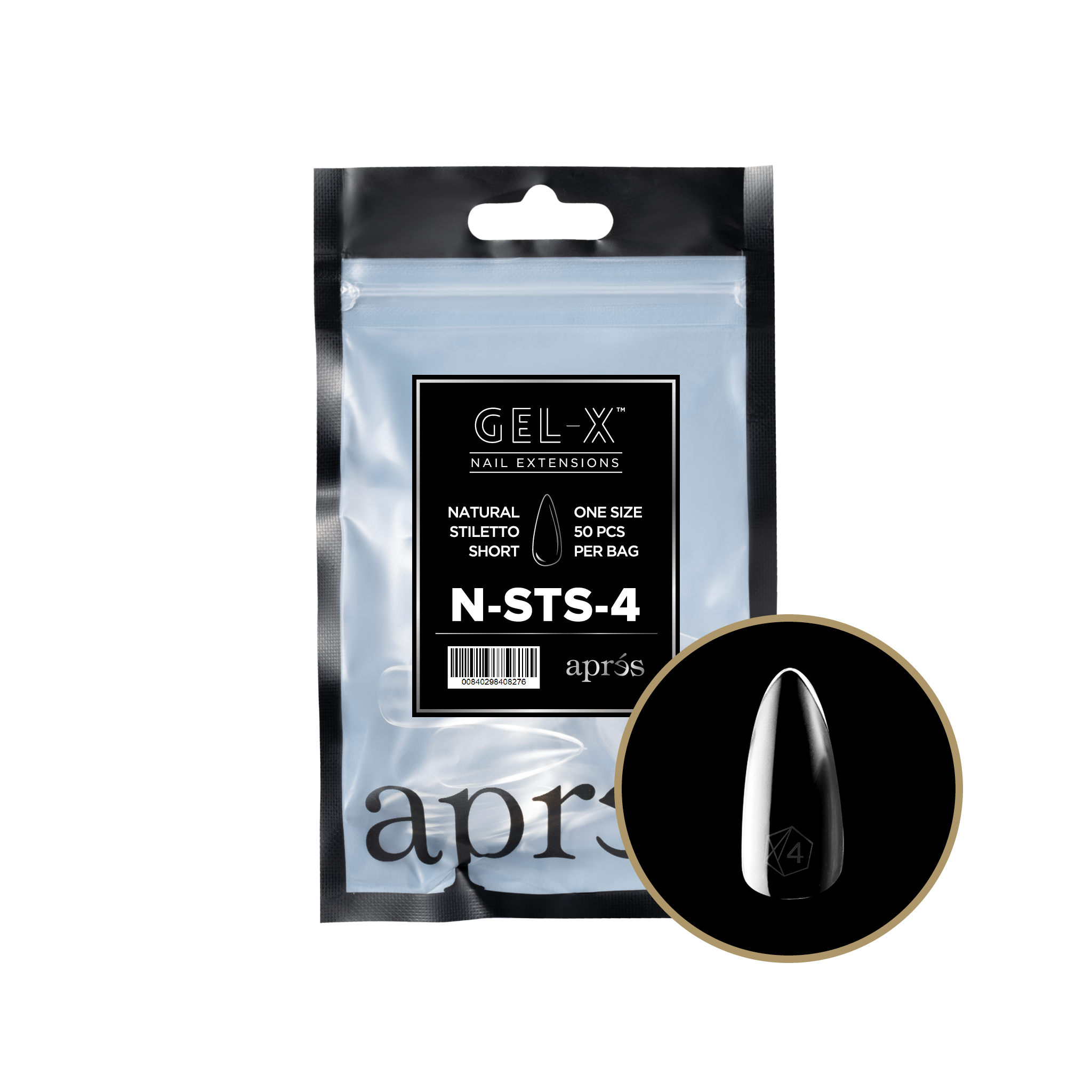 Aprés Gel-X Refill - Natural Stiletto Short