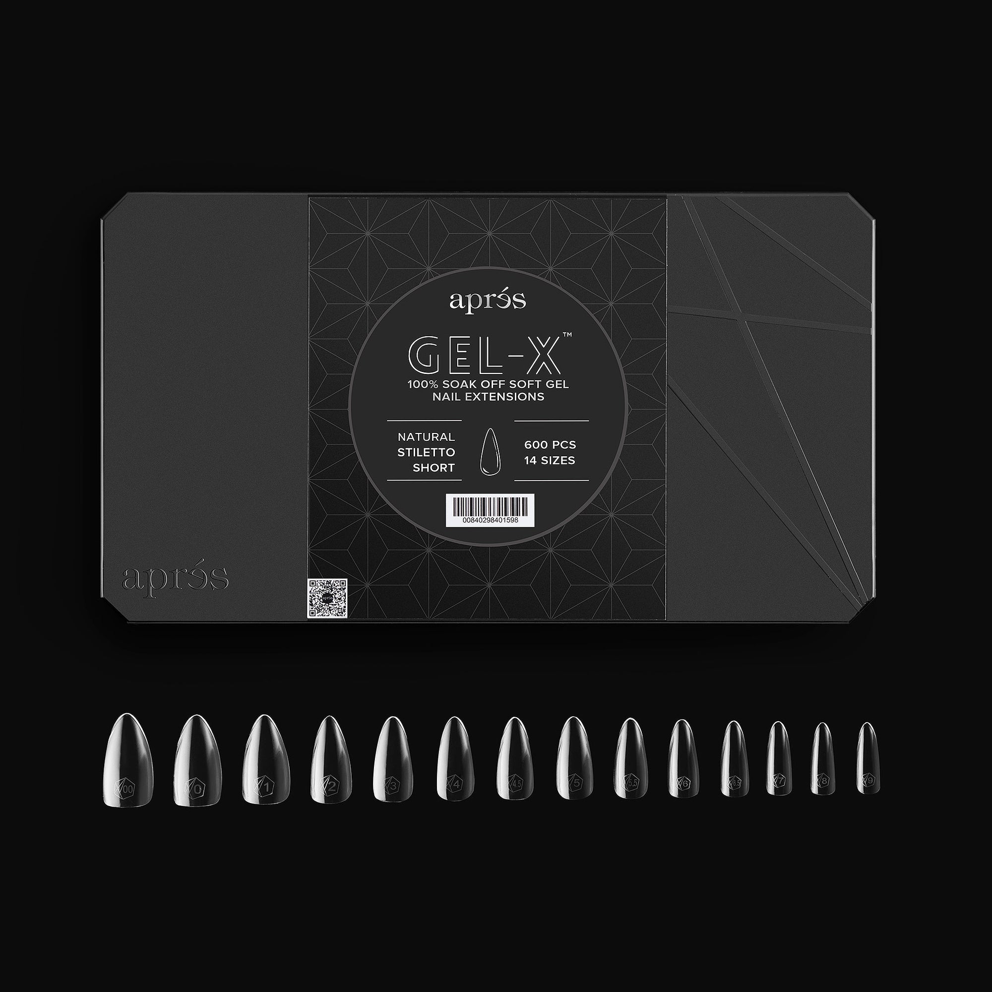 Aprés Gel-X Tips - Natural Stiletto Short [600pcs] [NEW]