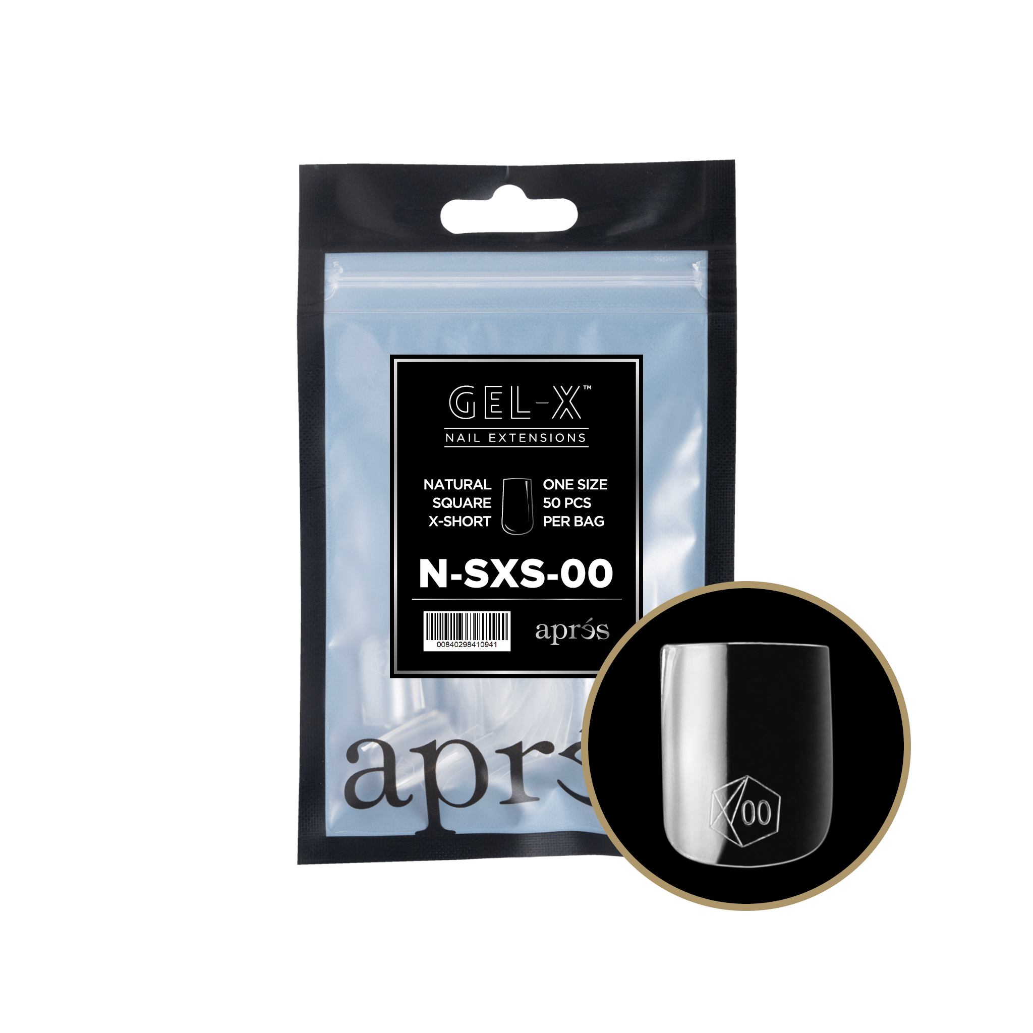Aprés Gel-X Refill - Natural Square Extra Short