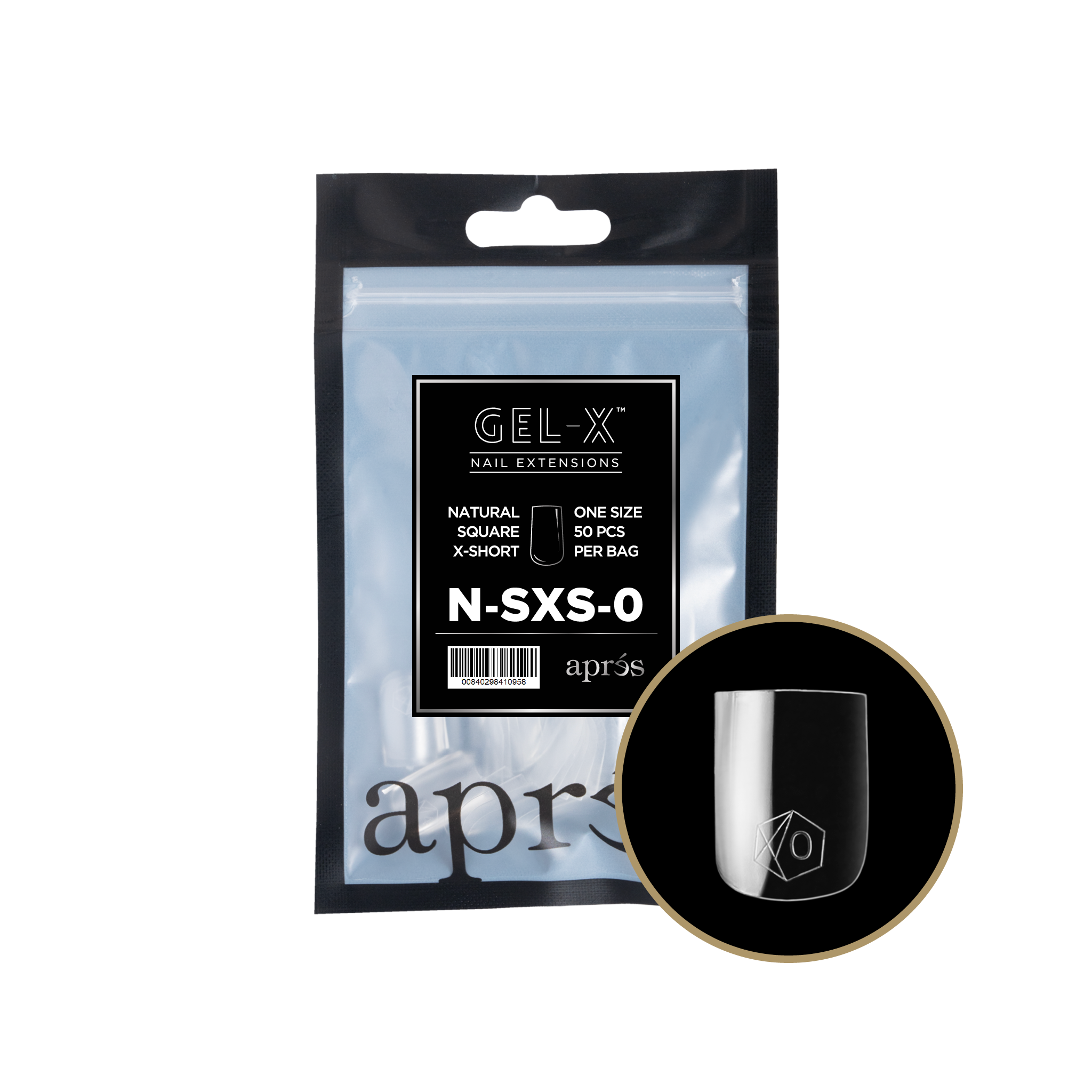 Aprés Gel-X Refill - Natural Square Extra Short