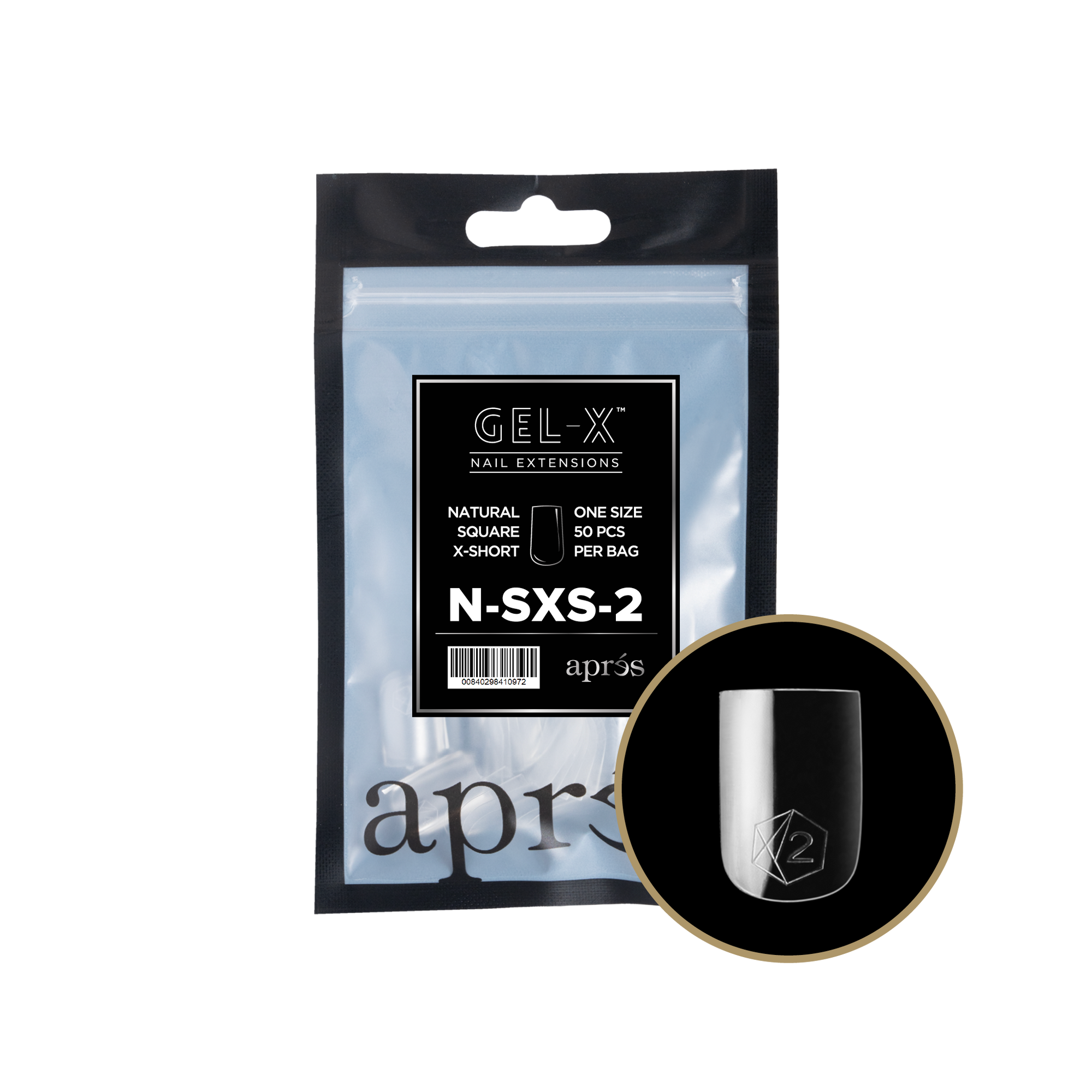 Aprés Gel-X Refill - Natural Square Extra Short