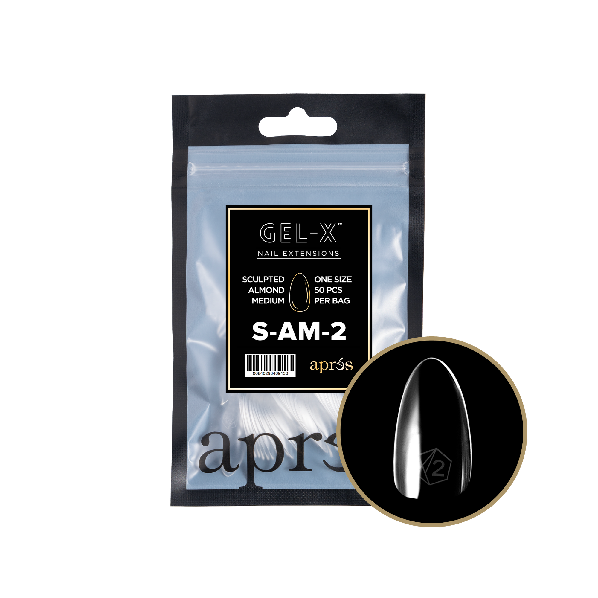 Aprés Gel-X Refill - Sculpted Almond Medium