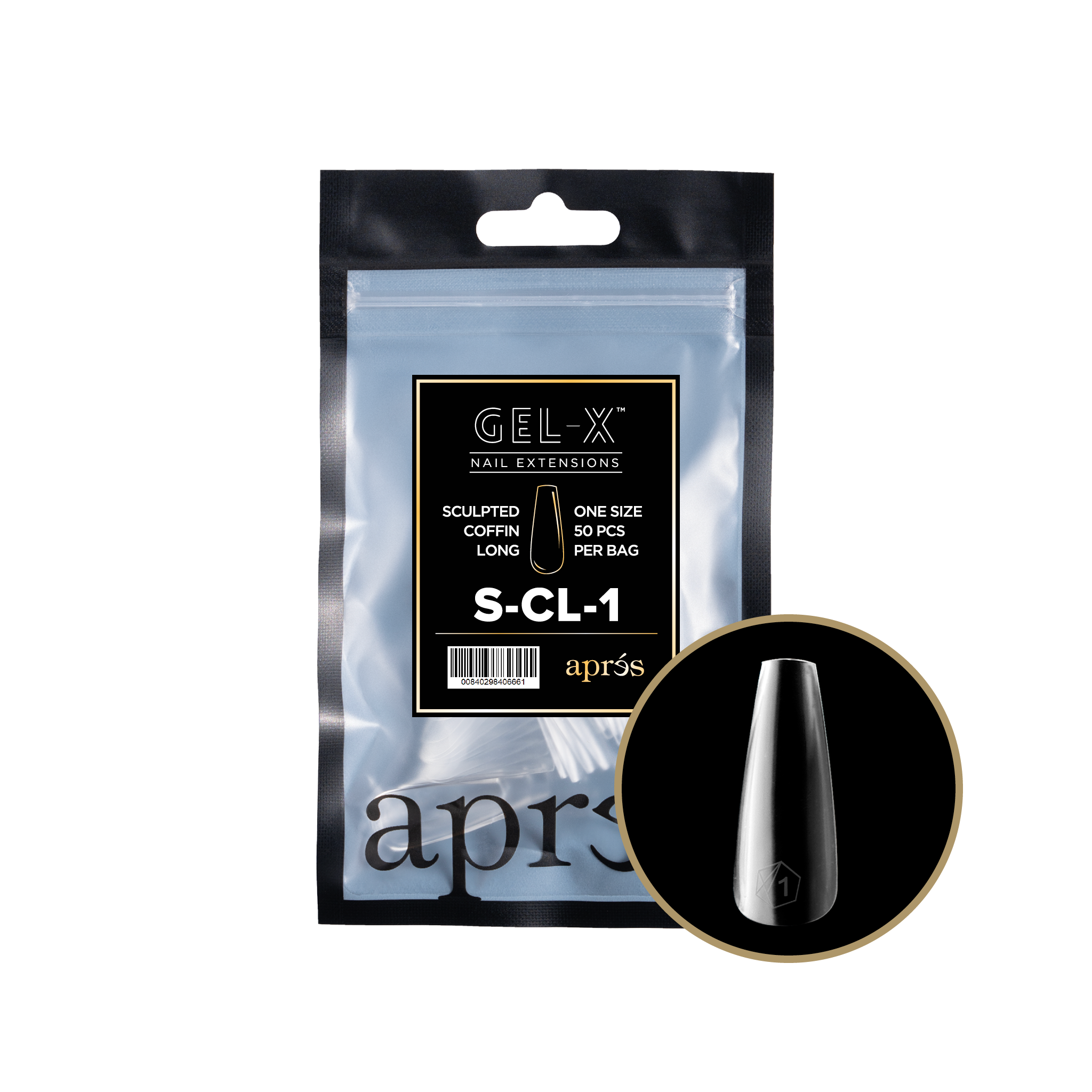 Aprés Gel-X Refill - Sculpted Coffin Long