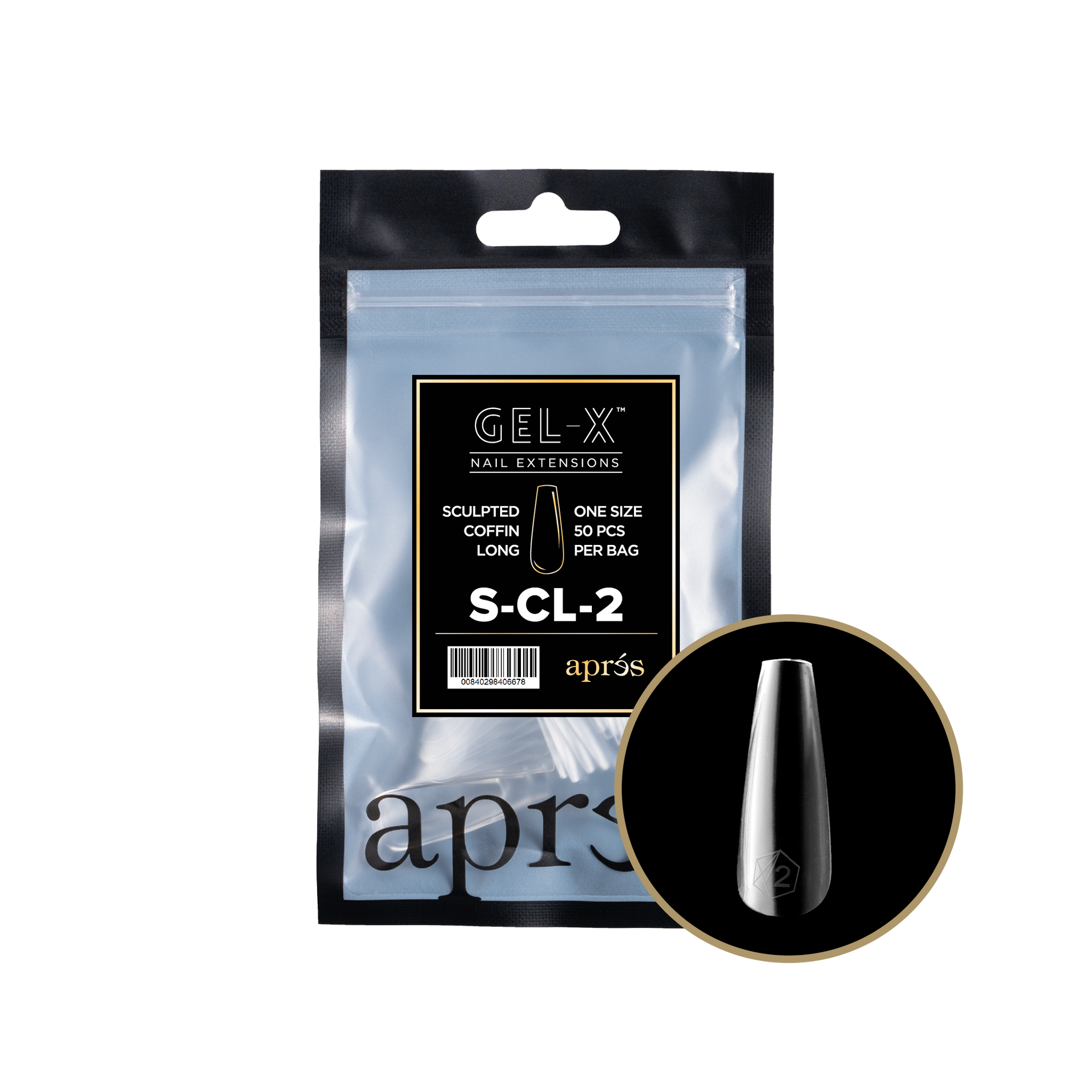 Aprés Gel-X Refill - Sculpted Coffin Long