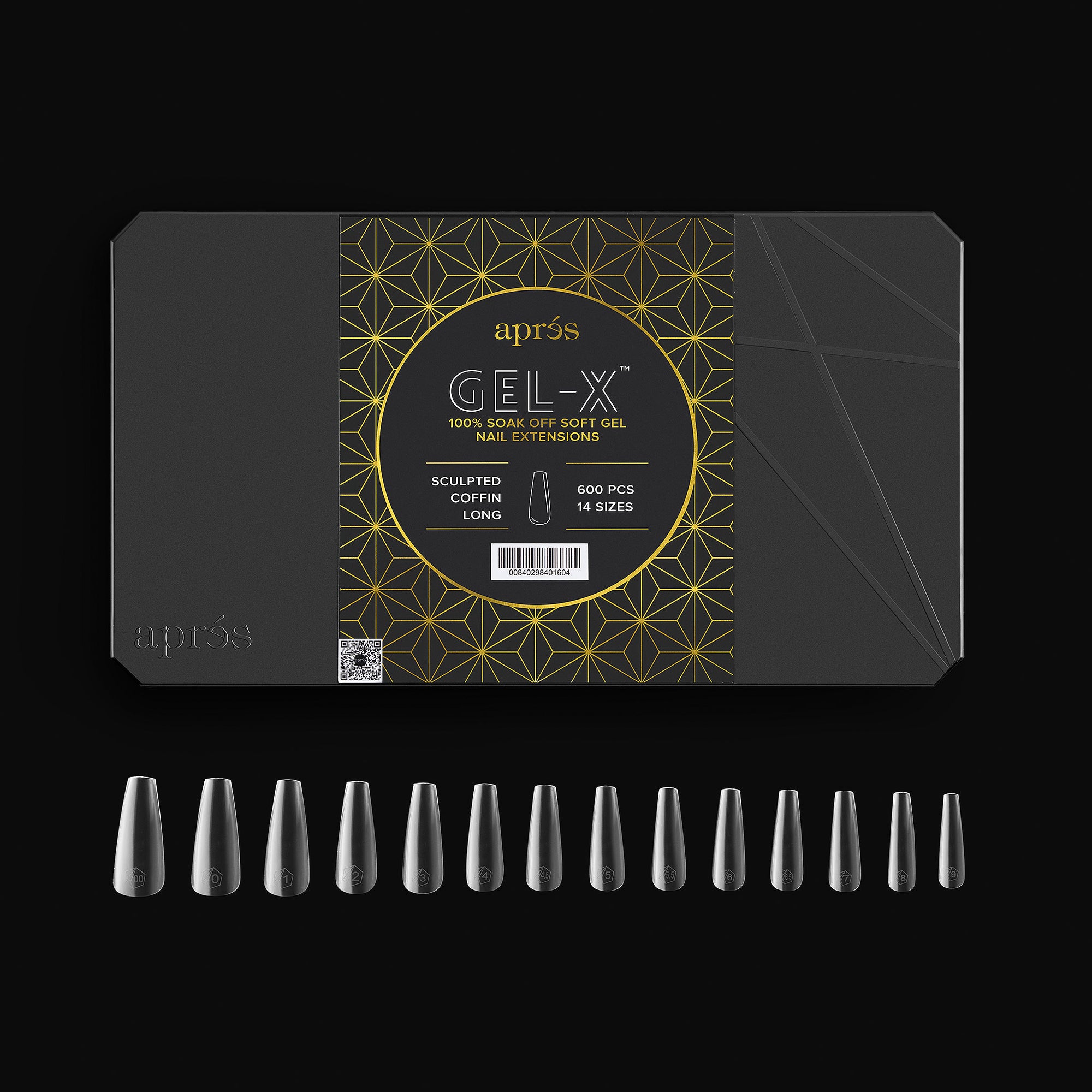Aprés Gel-X Tips - Sculpted Coffin Long [600pcs] [NEW]