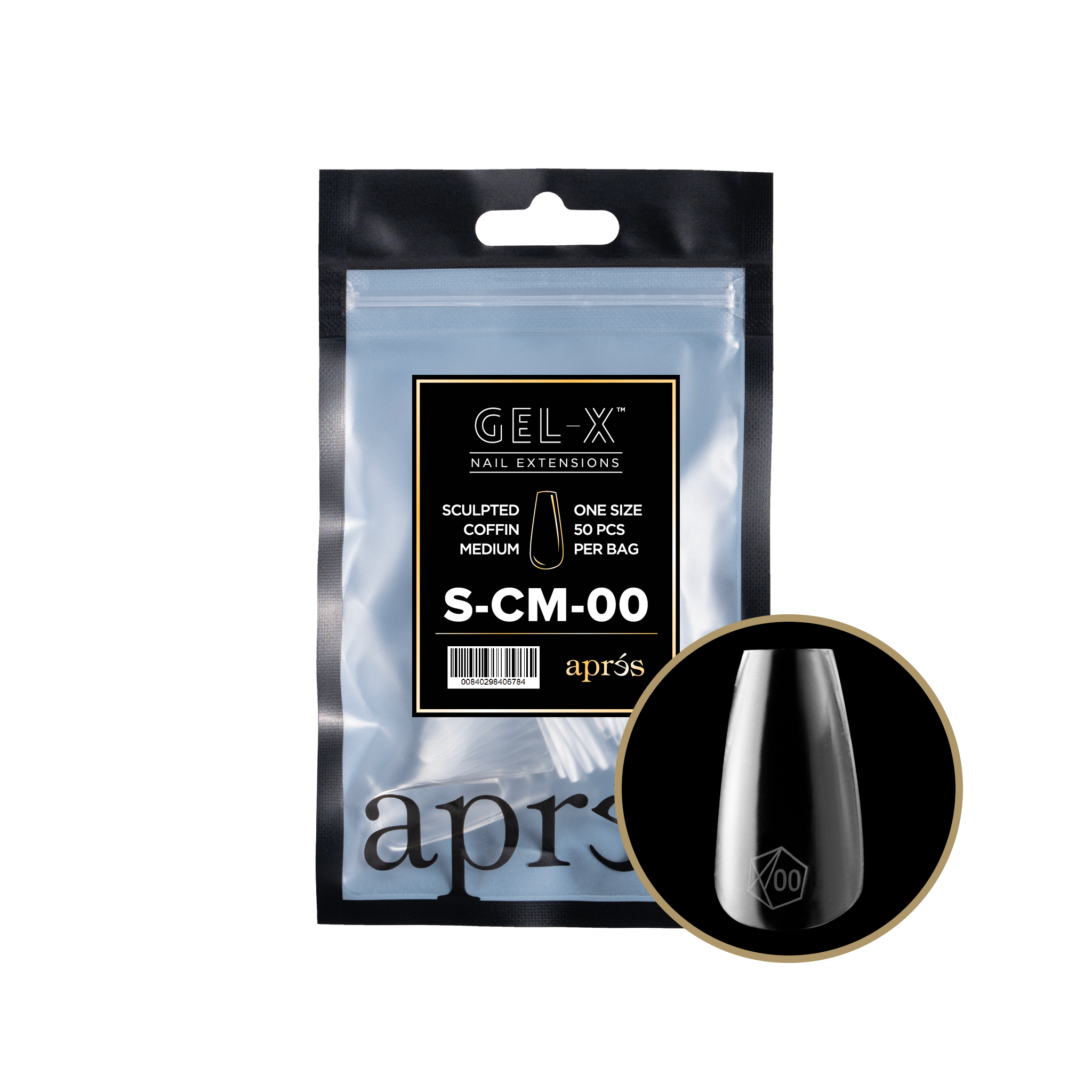 Aprés Gel-X Refill - Sculpted Coffin Medium