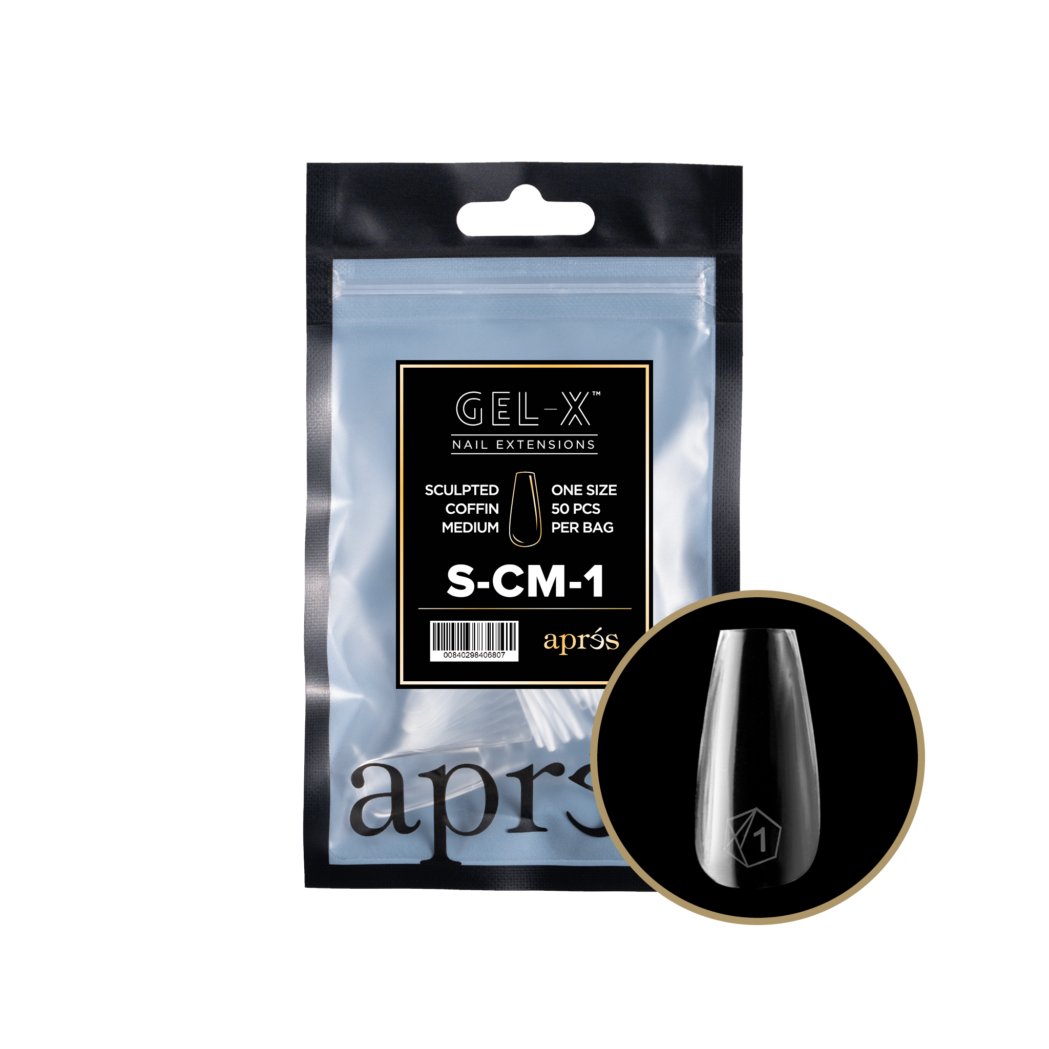 Aprés Gel-X Refill - Sculpted Coffin Medium